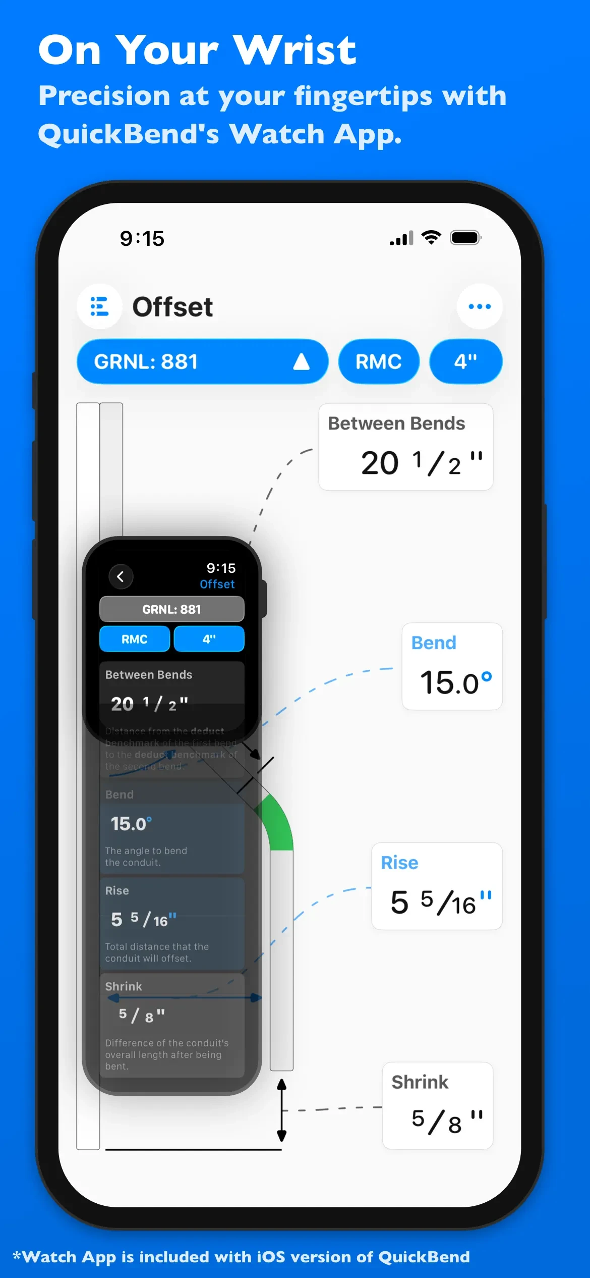 QuickBend: Conduit Bending app store screenshot 10 — Productivity (iOS)