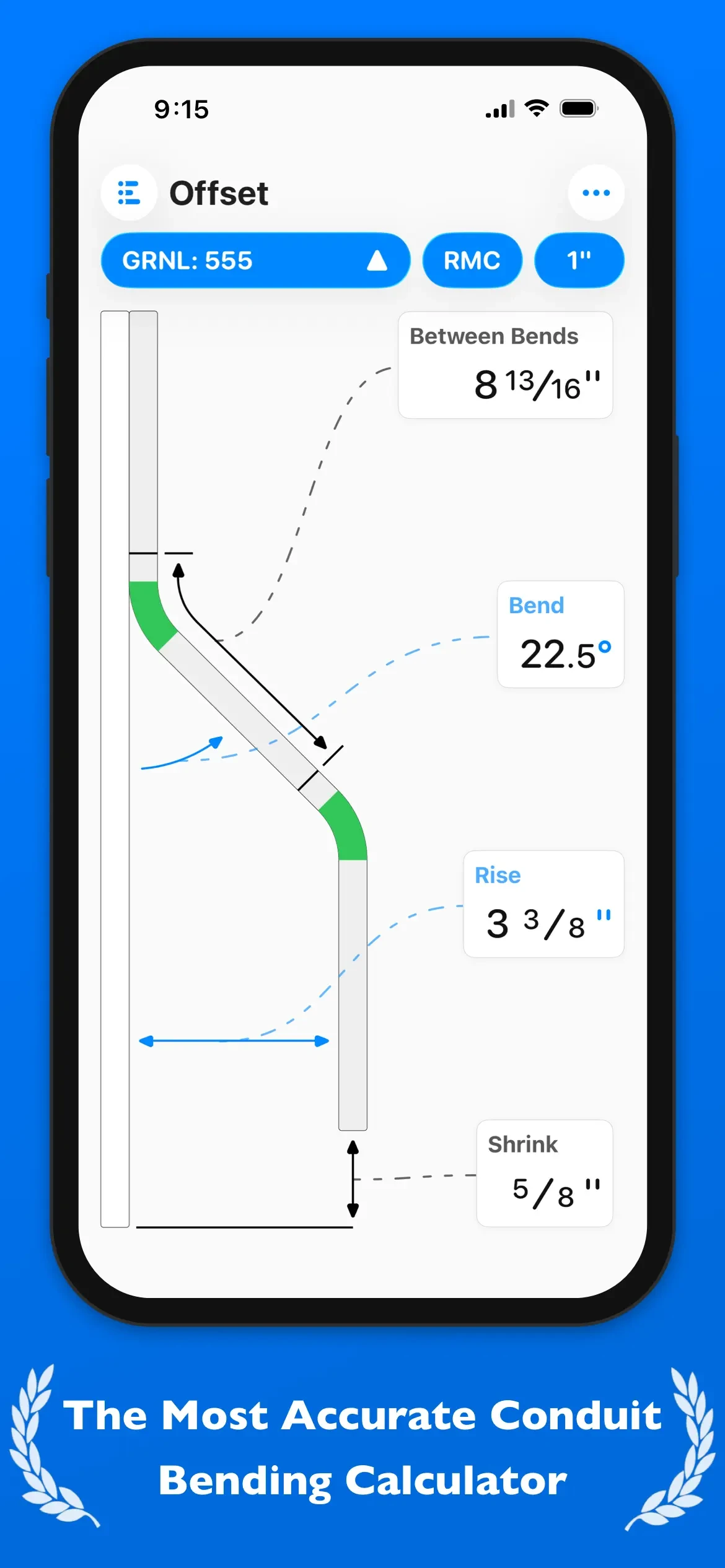 QuickBend: Conduit Bending app store screenshot 2 — Productivity (iOS)