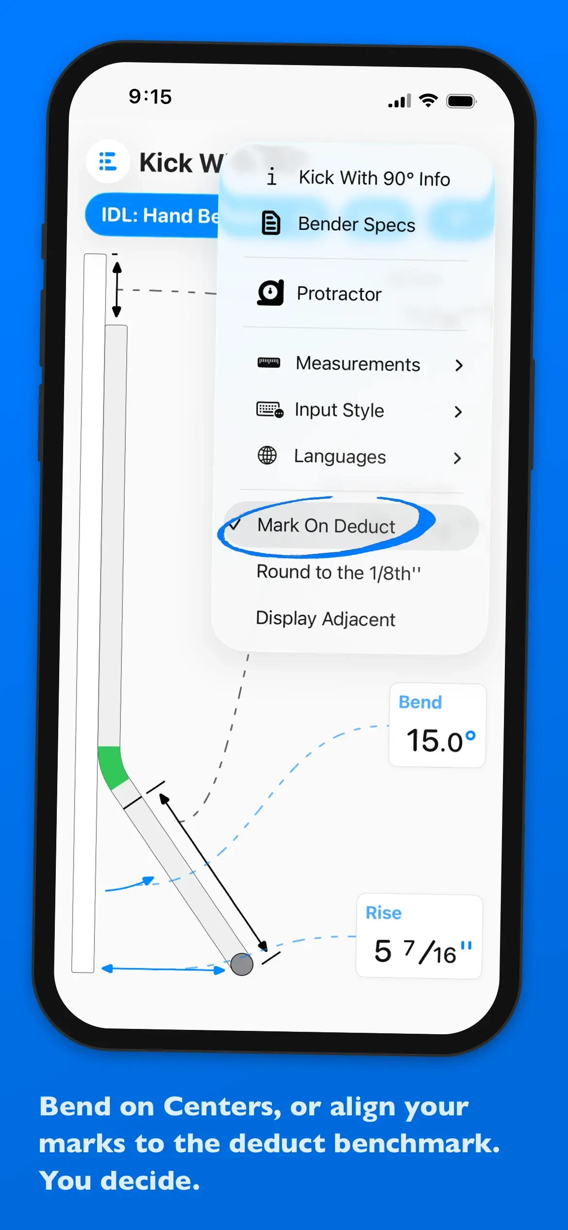 QuickBend: Conduit Bending app store screenshot 7 — Productivity (iOS)