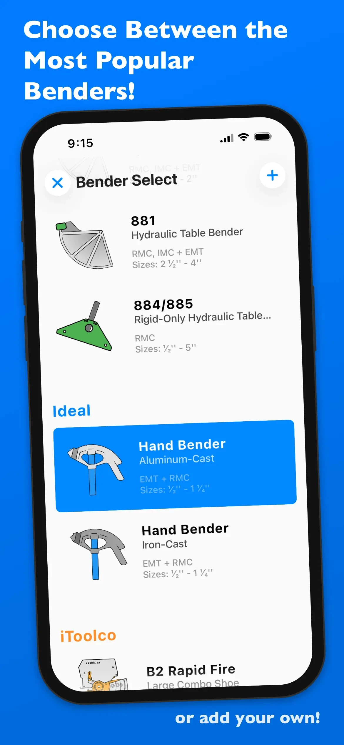 QuickBend: Conduit Bending app store screenshot 9 — Productivity (iOS)