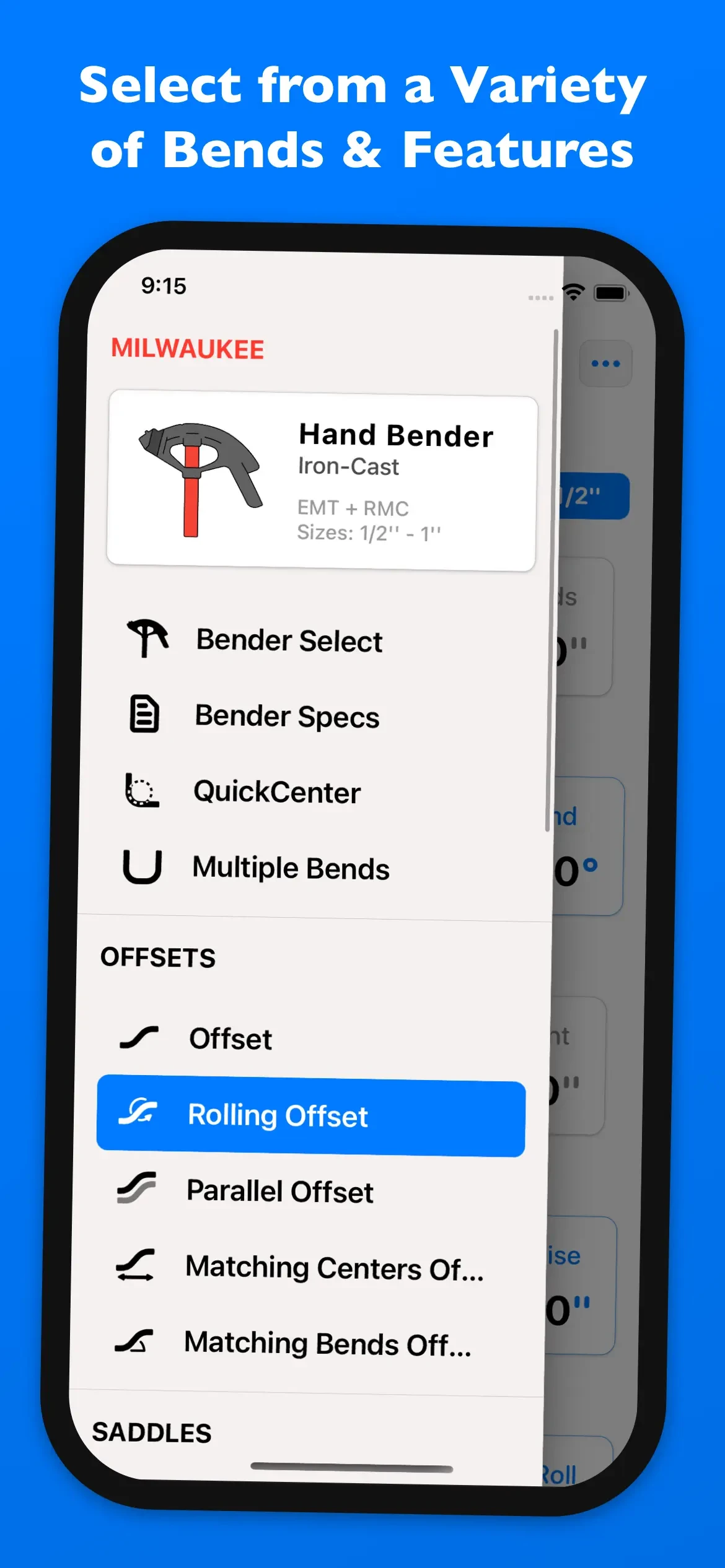 QuickBend: Conduit Bending app store screenshot 1 — Productivity (iOS)