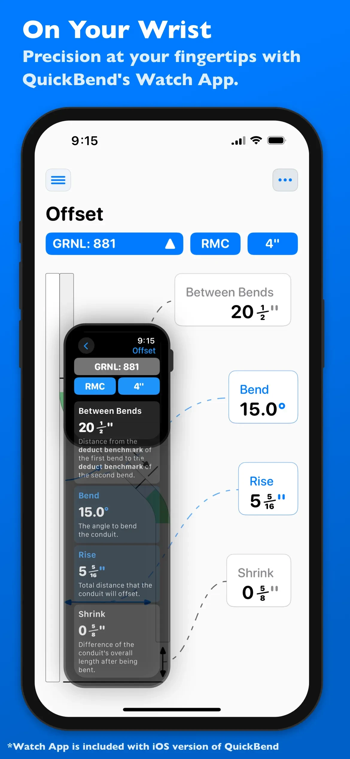 QuickBend: Conduit Bending app store screenshot 10 — Productivity (iOS)