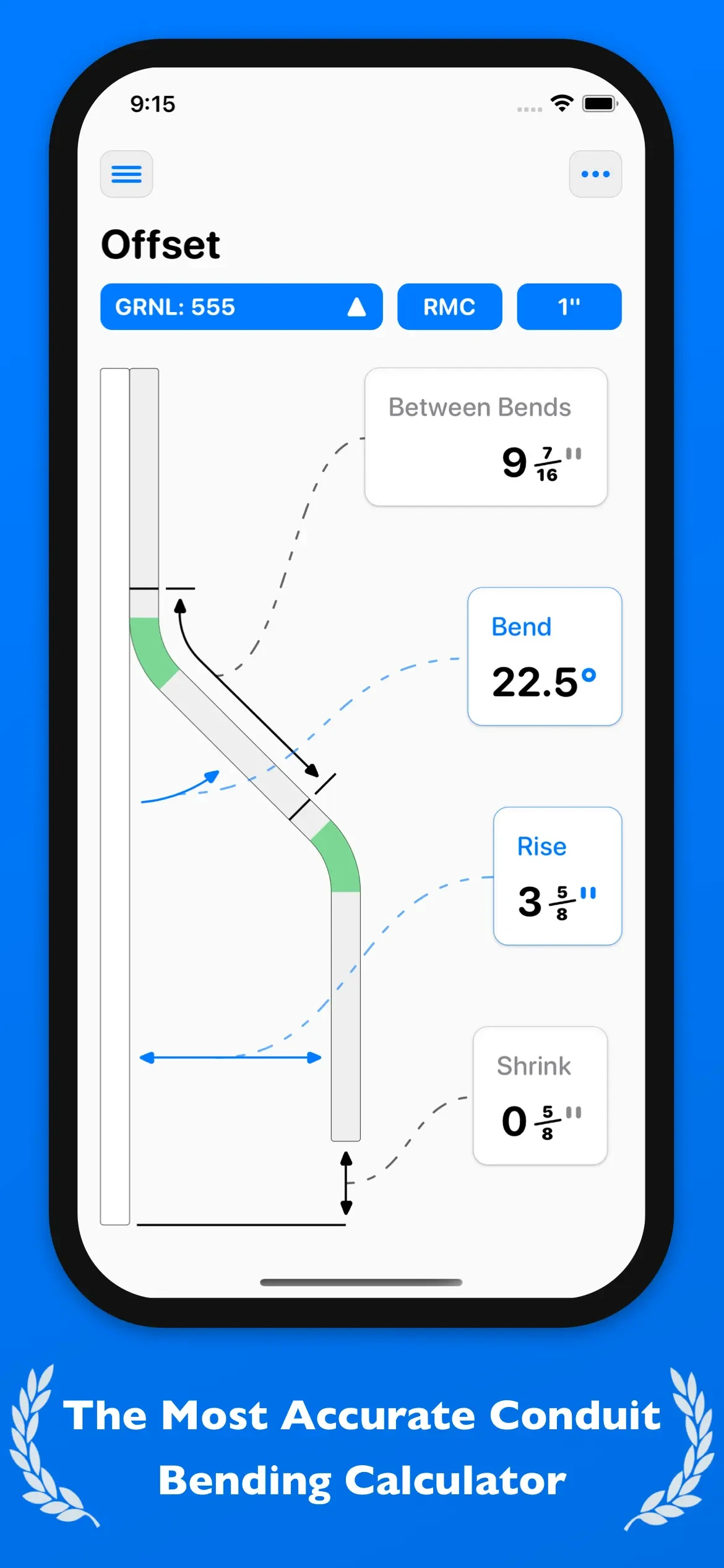 QuickBend: Conduit Bending app store screenshot 2 — Productivity (iOS)