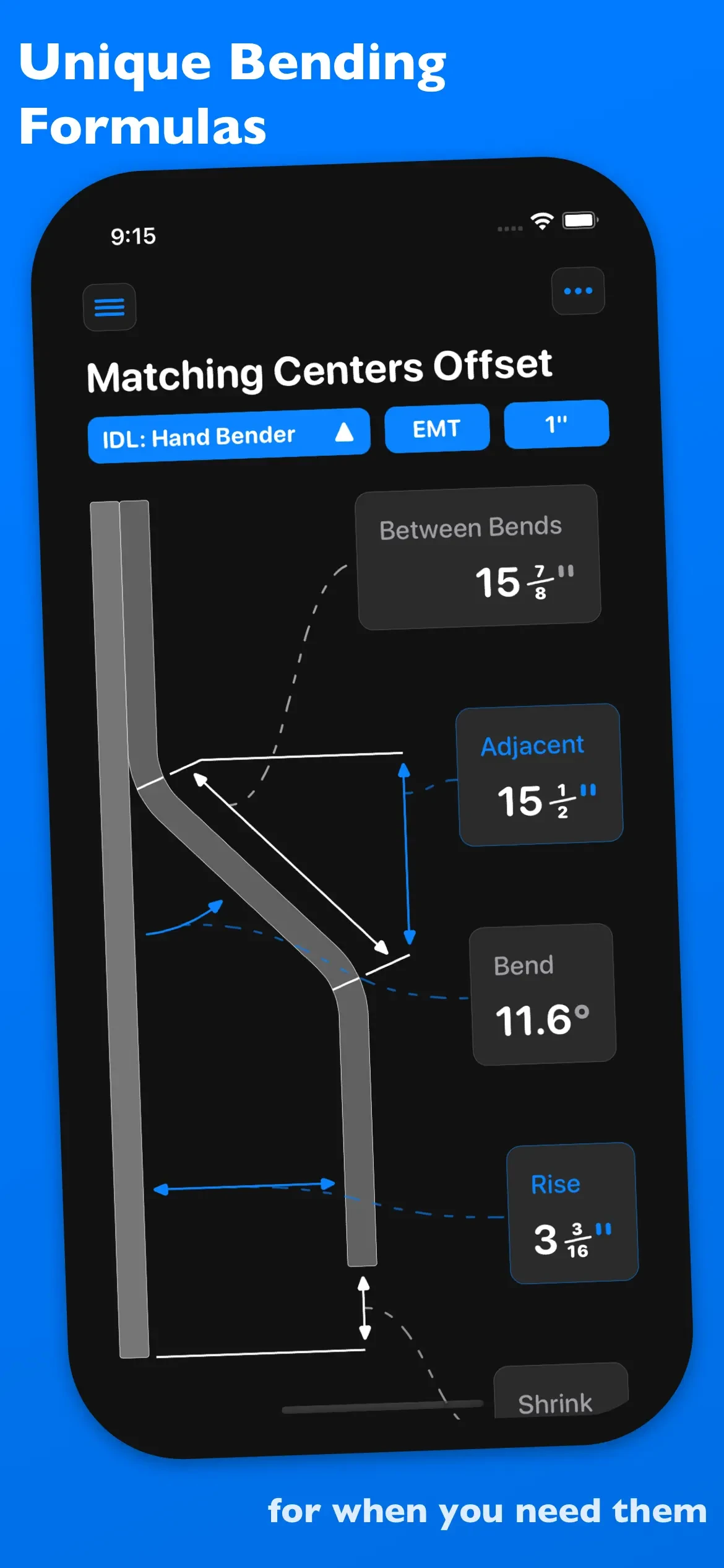 QuickBend: Conduit Bending app store screenshot 6 — Productivity (iOS)