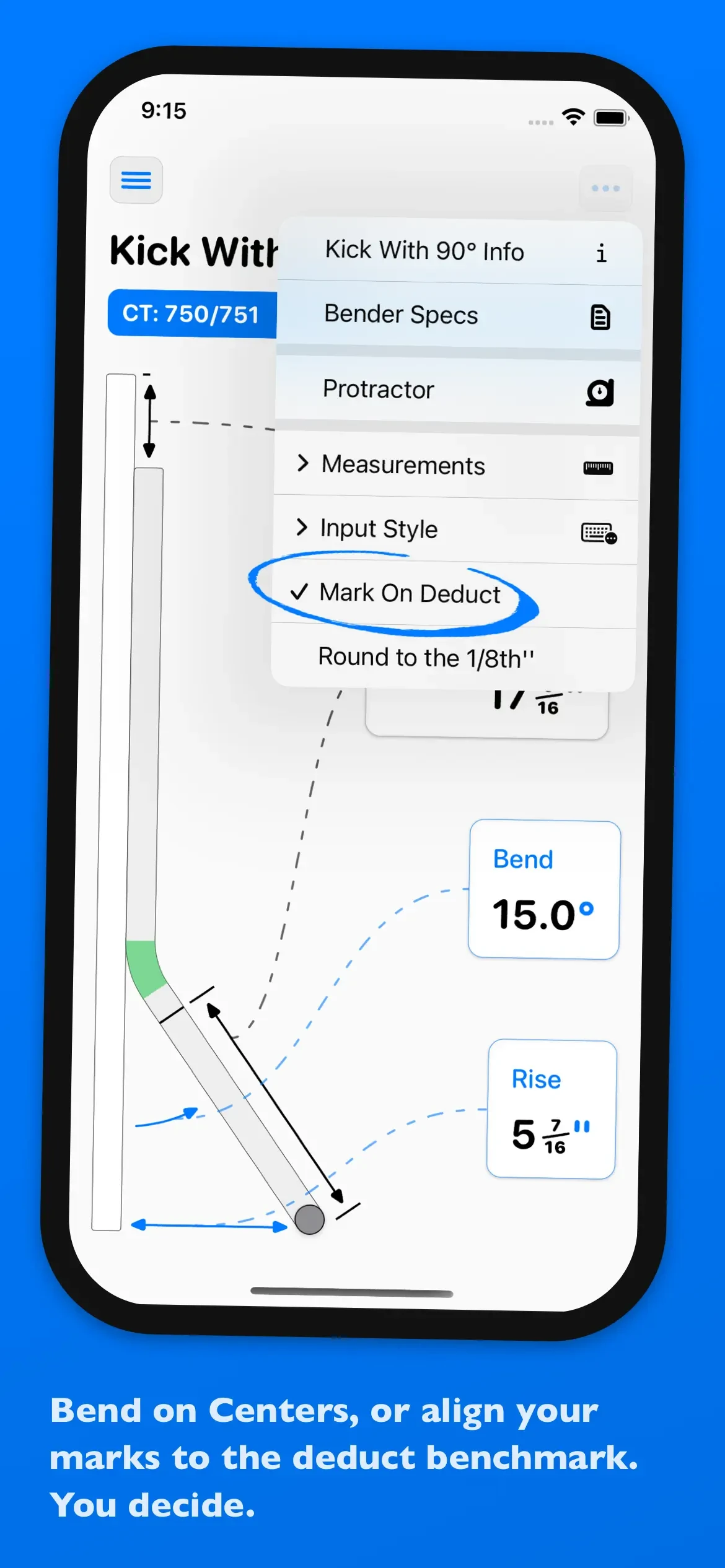 QuickBend: Conduit Bending app store screenshot 7 — Productivity (iOS)