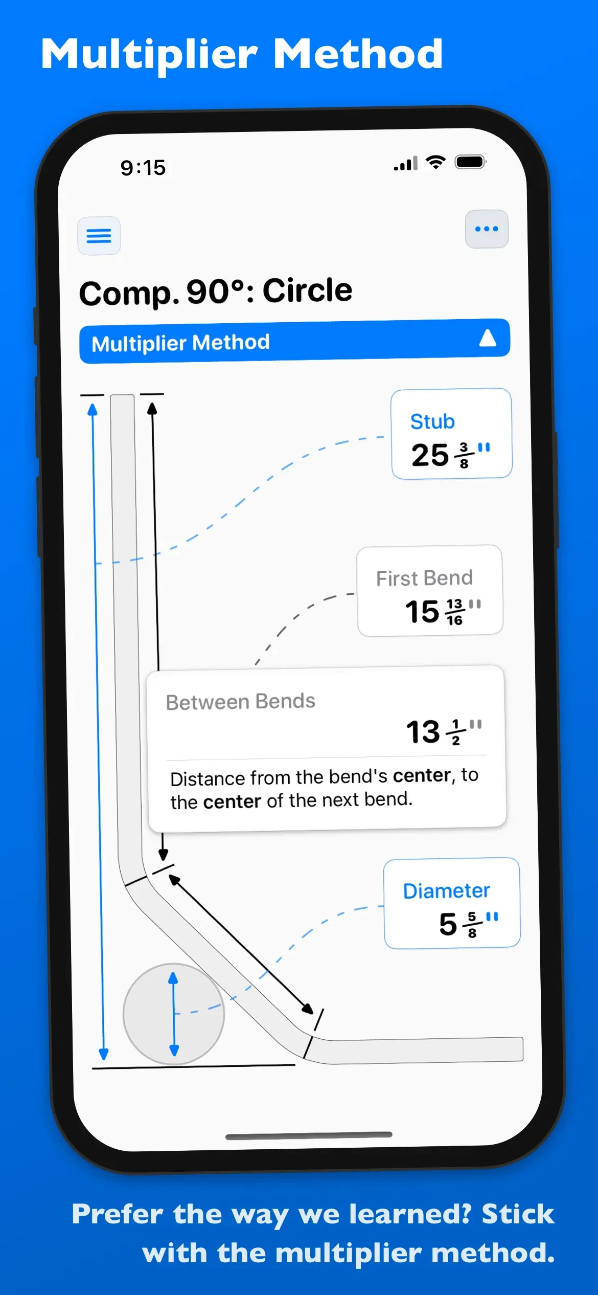 QuickBend: Conduit Bending app store screenshot 8 — Productivity (iOS)