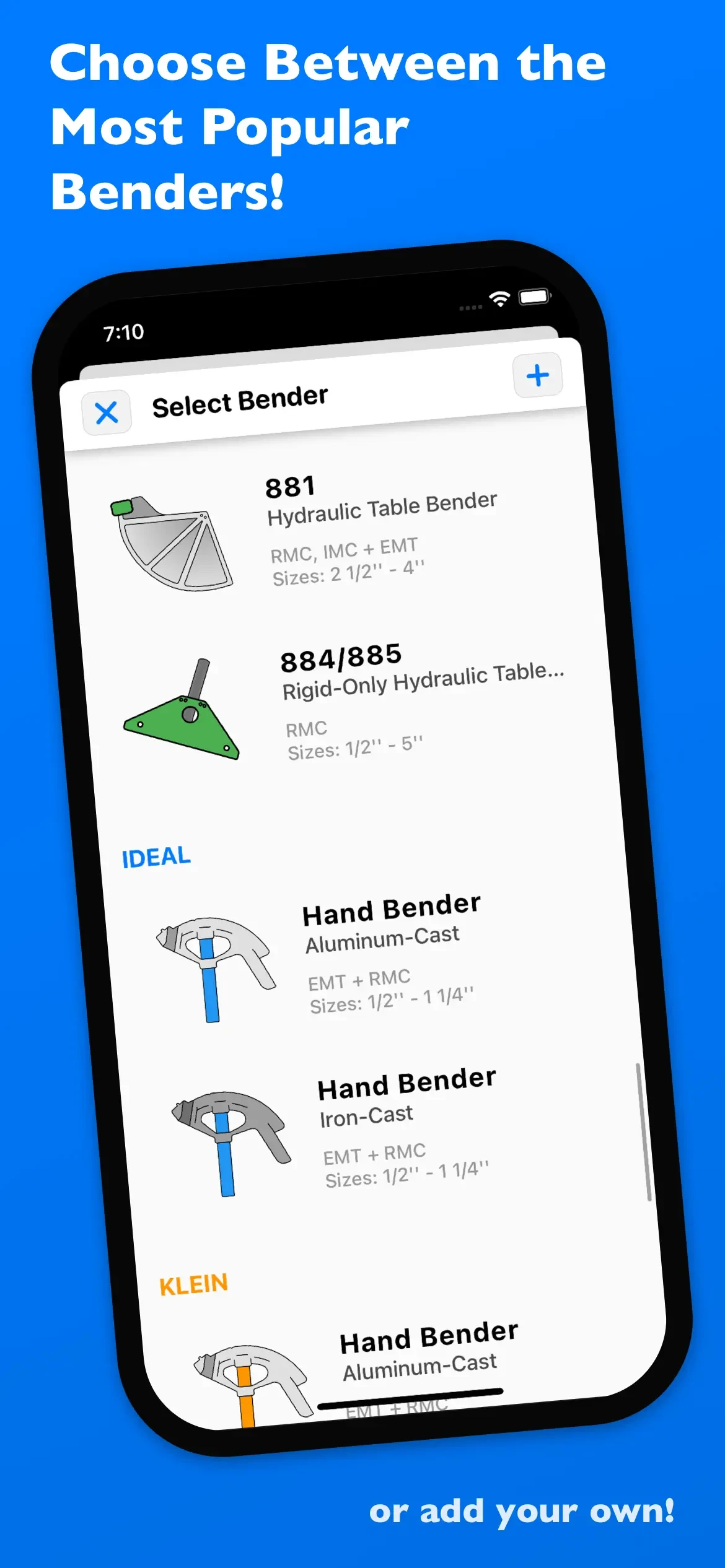 QuickBend: Conduit Bending app store screenshot 9 — Productivity (iOS)