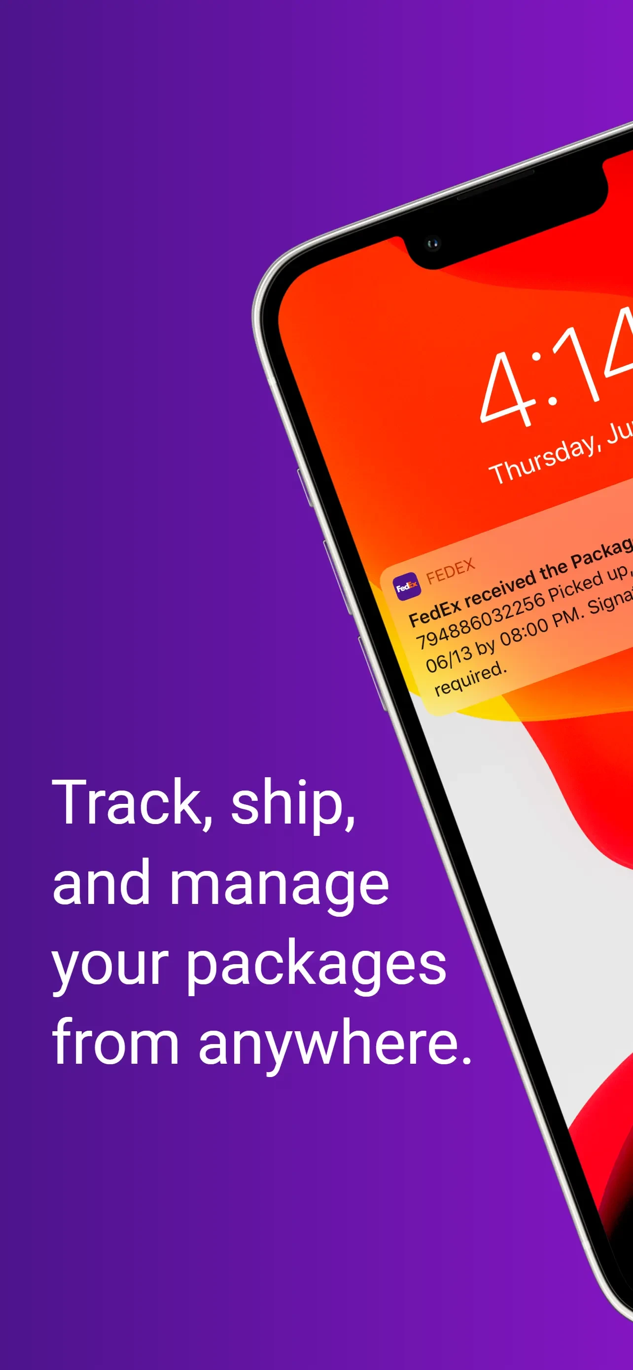 FedEx Mobile app store screenshot 1 — Business (iOS)