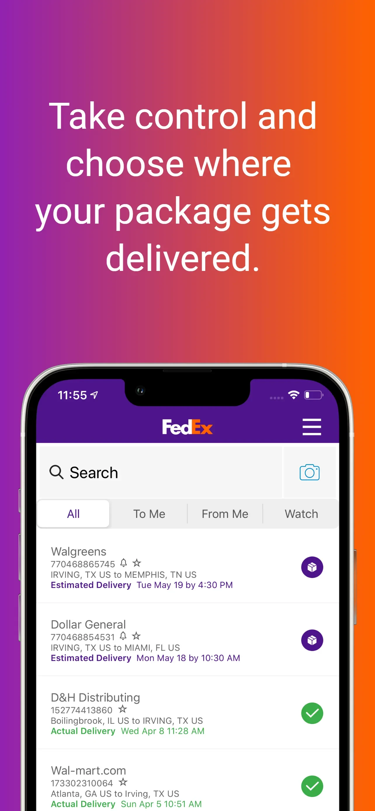 FedEx Mobile app store screenshot 3 — Business (iOS)