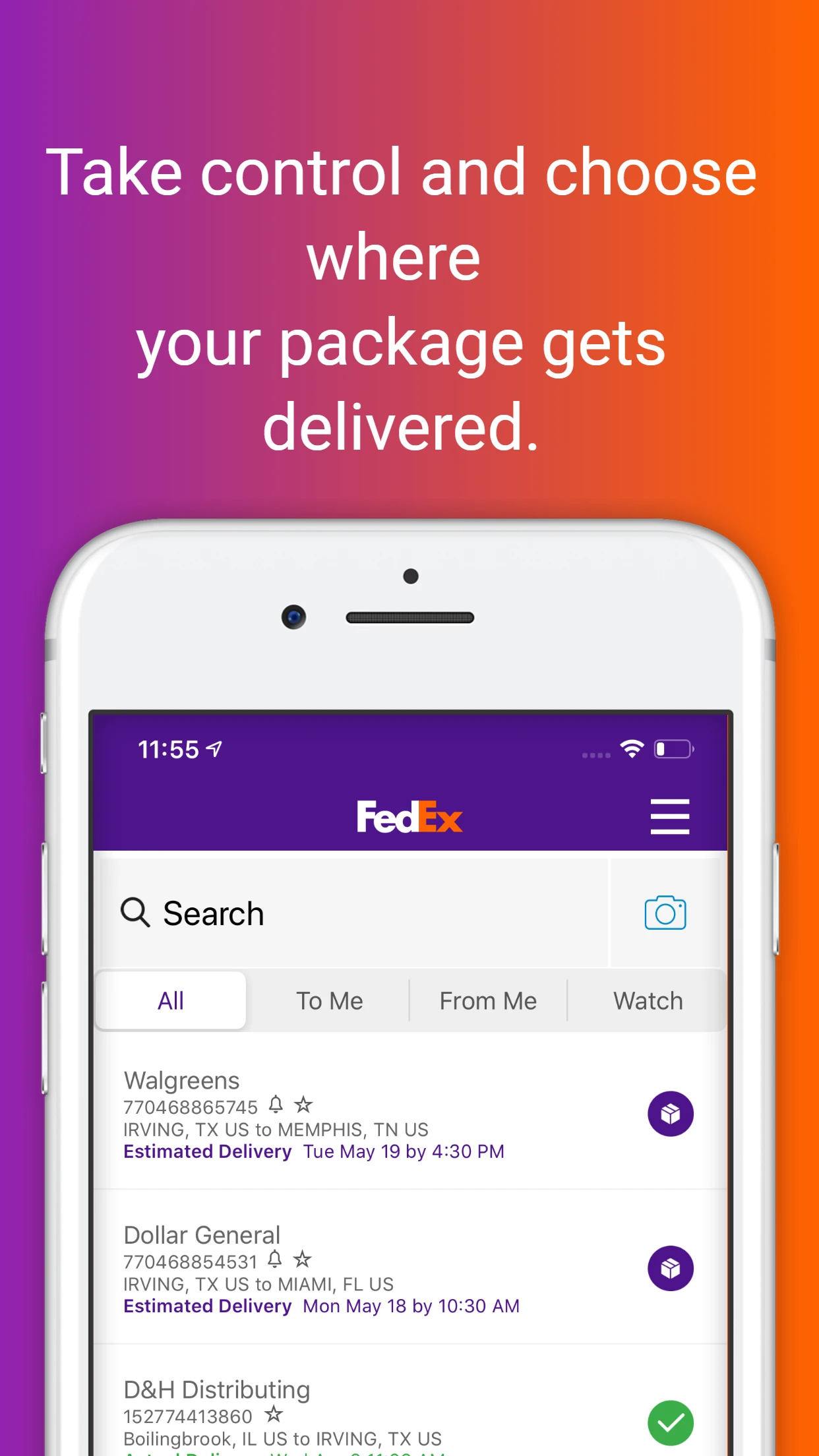 FedEx Mobile app store screenshot 3 — Business (iOS)