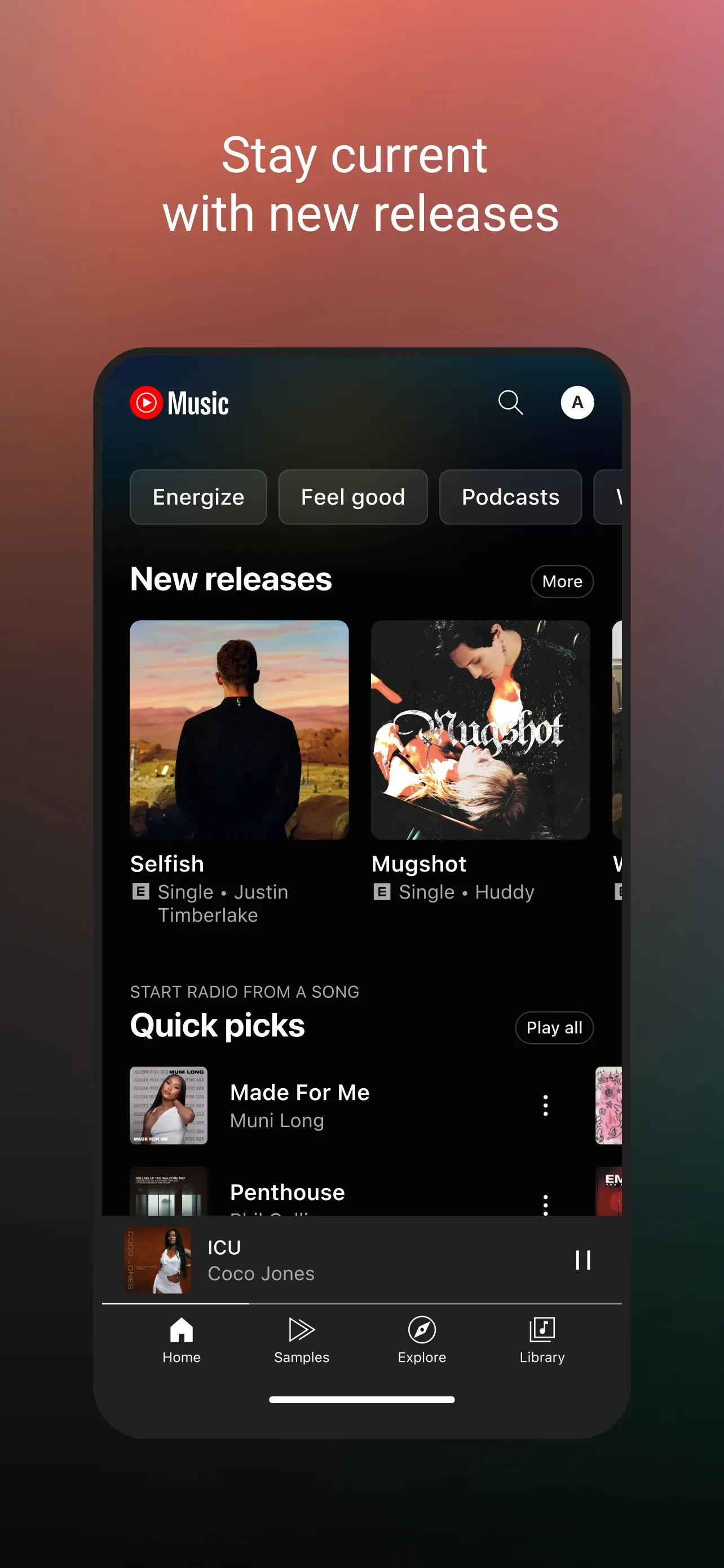 YouTube Music app store screenshot 2 — Music (iOS)