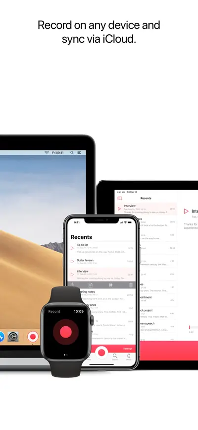 Just Press Record app store screenshot 1 — Utilities (iOS)
