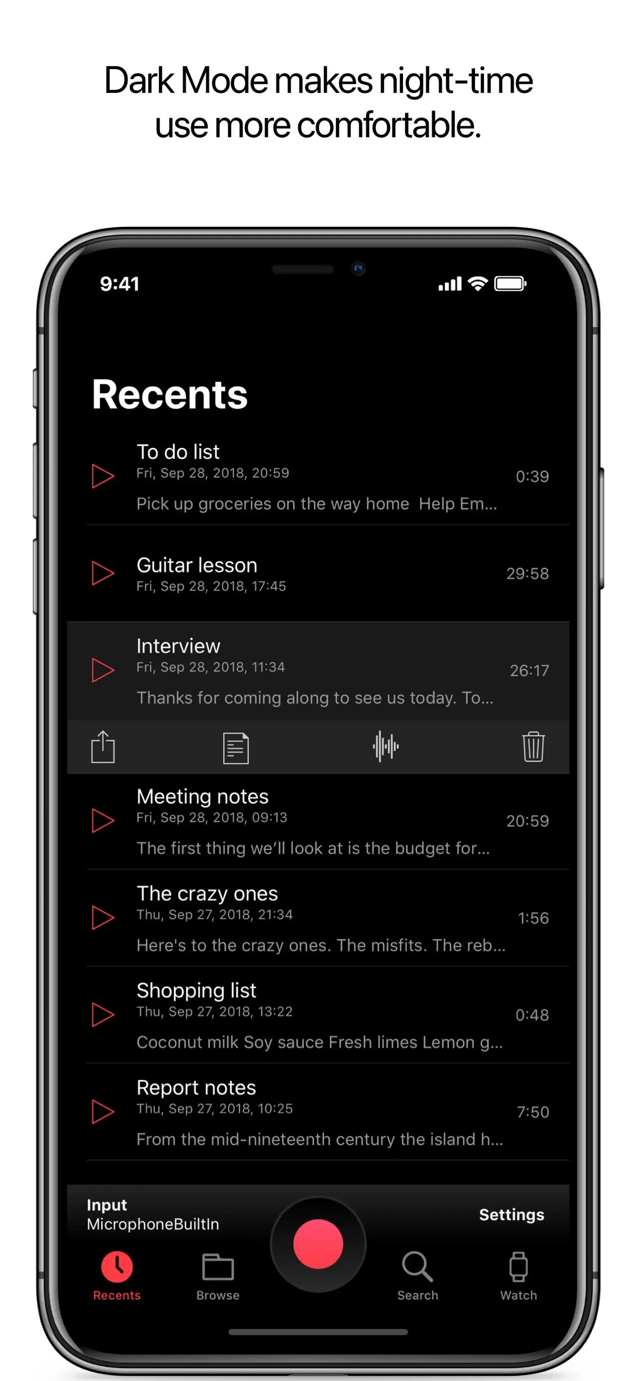 Just Press Record app store screenshot 6 — Utilities (iOS)
