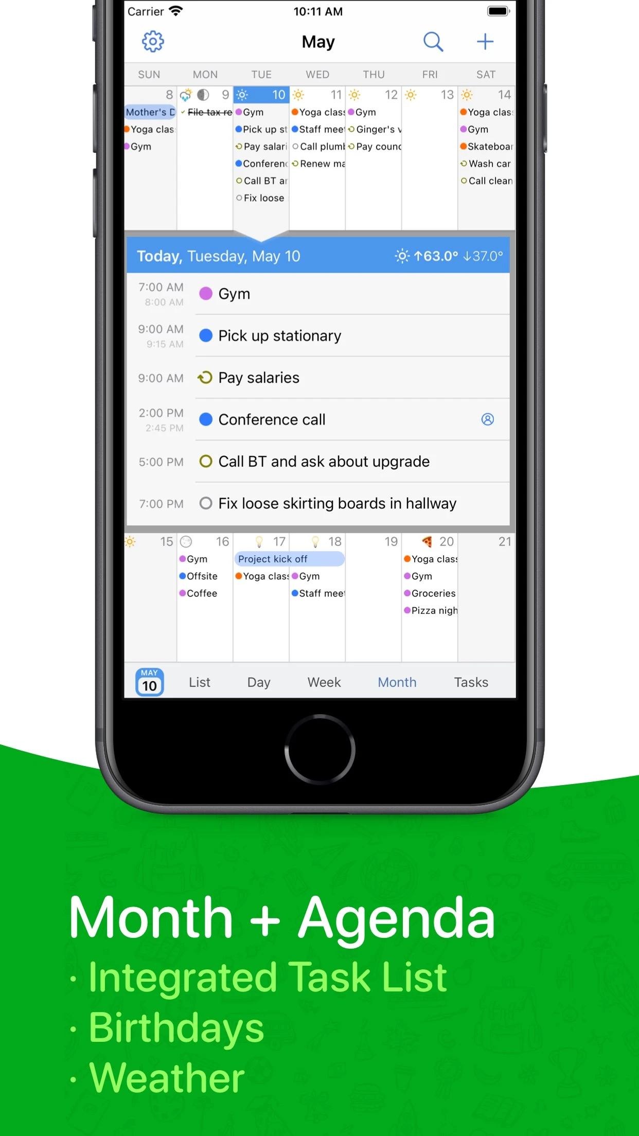 BusyCal: Calendar & Tasks app store screenshot 2 — Productivity (iOS)