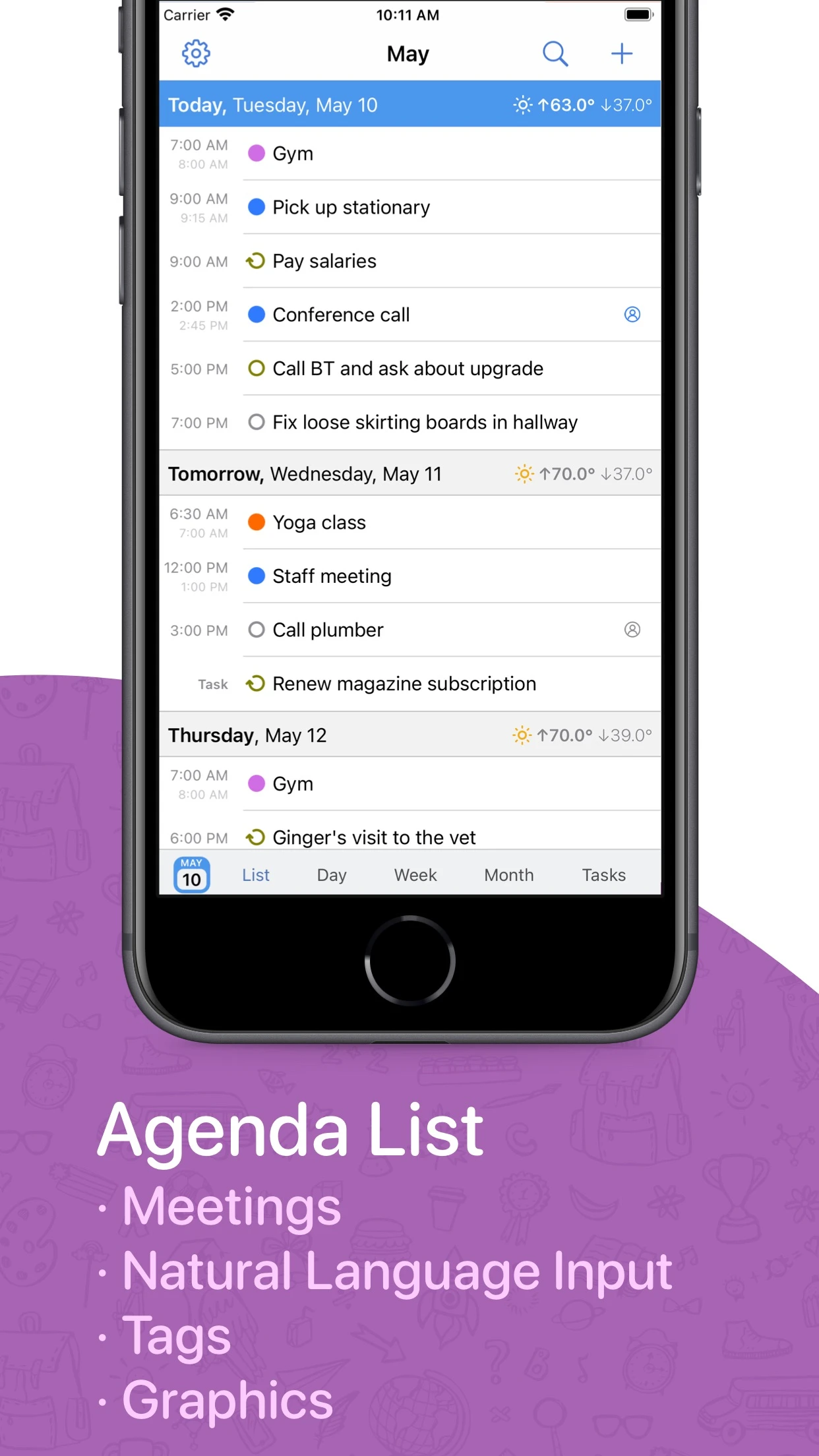 BusyCal: Calendar & Tasks app store screenshot 4 — Productivity (iOS)