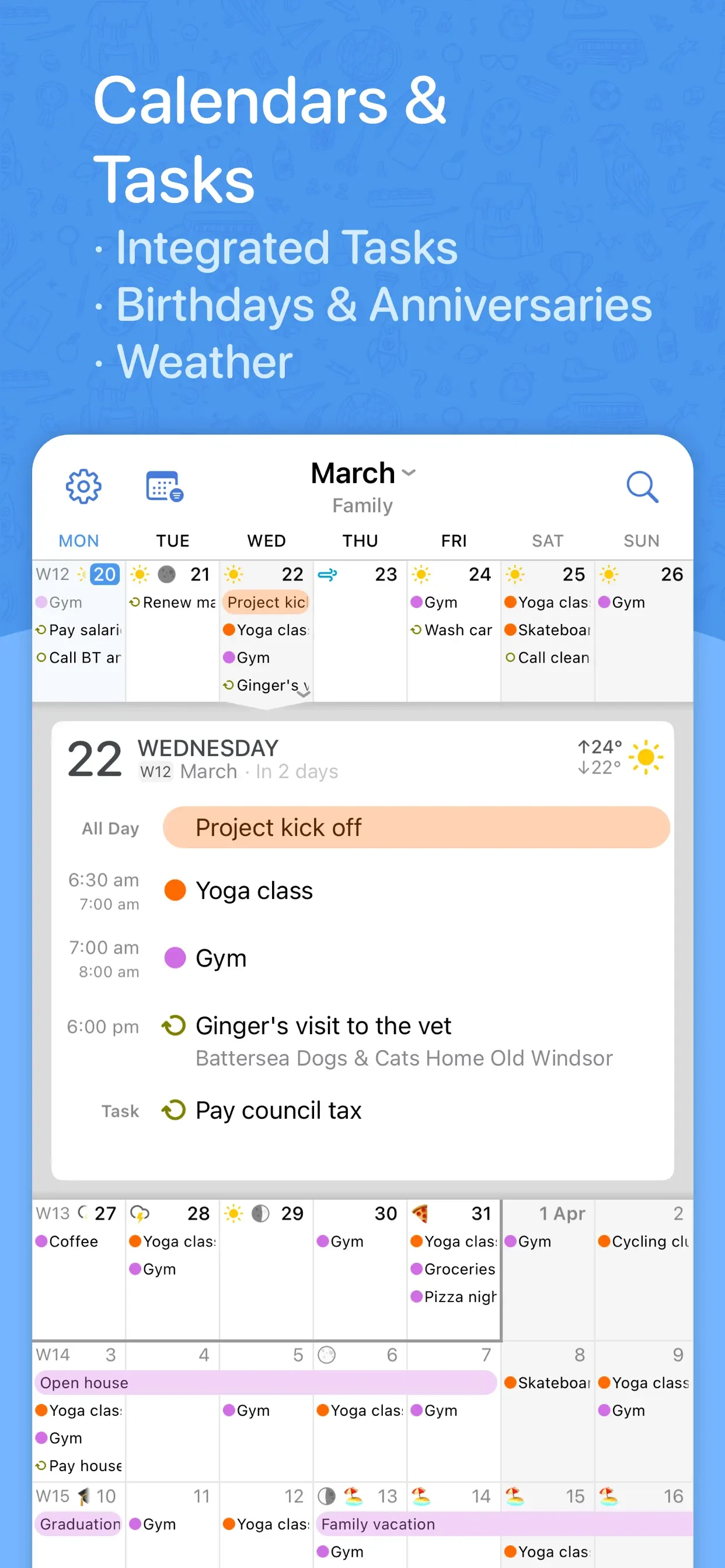 BusyCal: Calendar & Tasks app store screenshot 1 — Productivity (iOS)