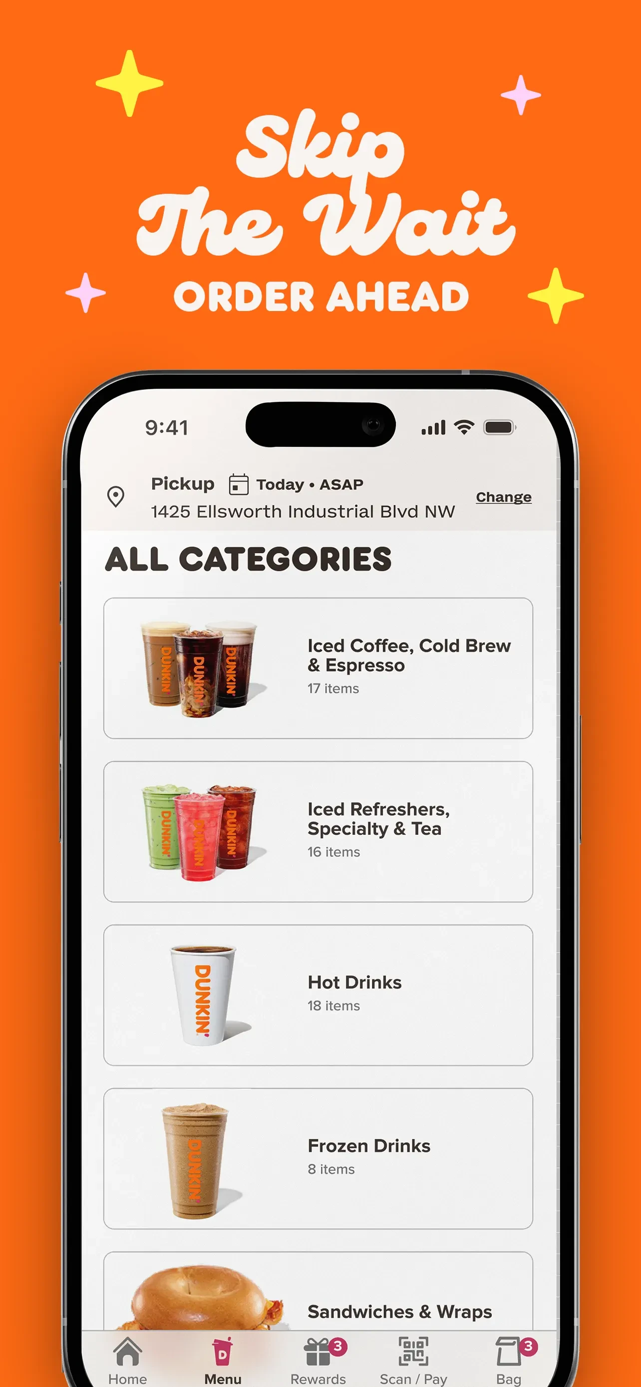 Dunkin' app store screenshot 1 — Unknown (iOS)