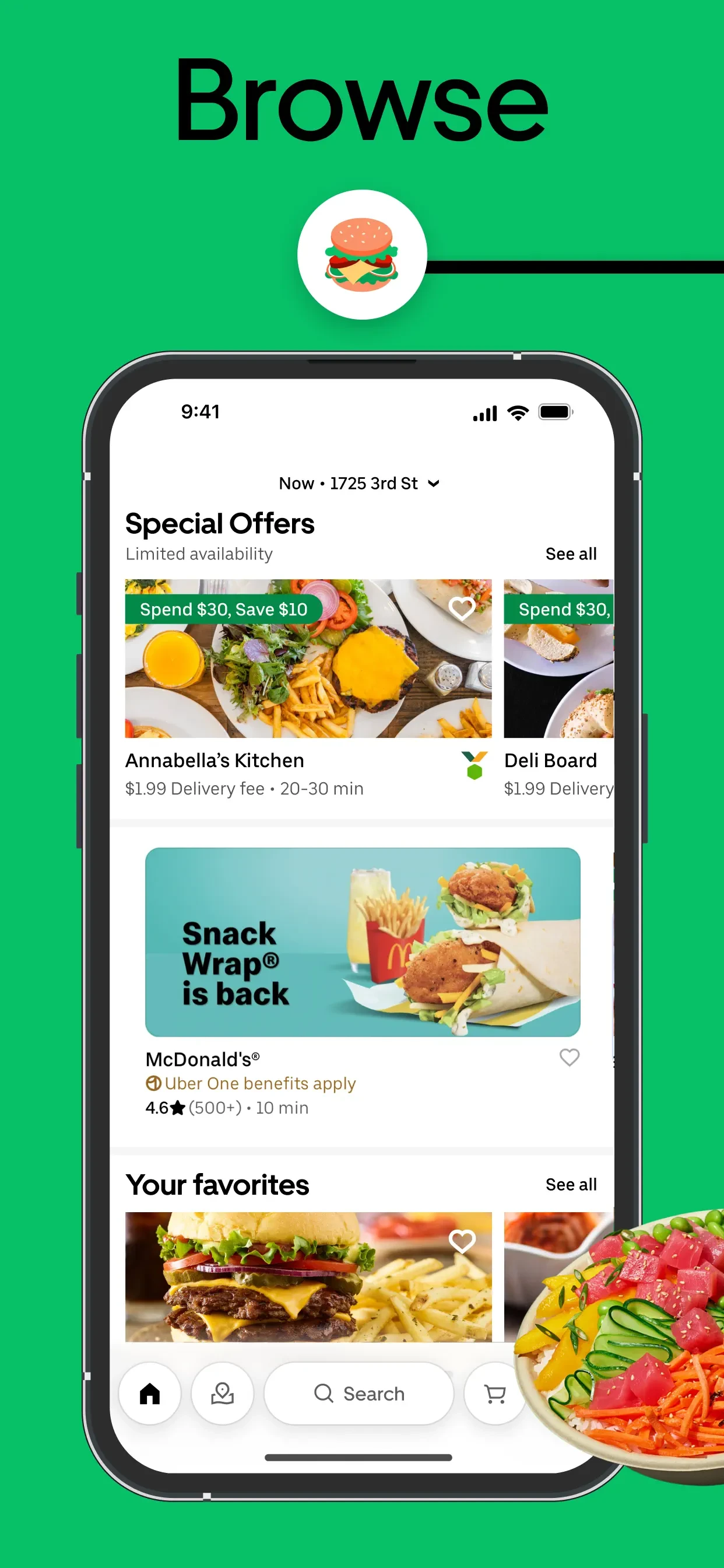 Uber Eats: Food & Groceries app store screenshot 3 — Food & Drink (iOS)