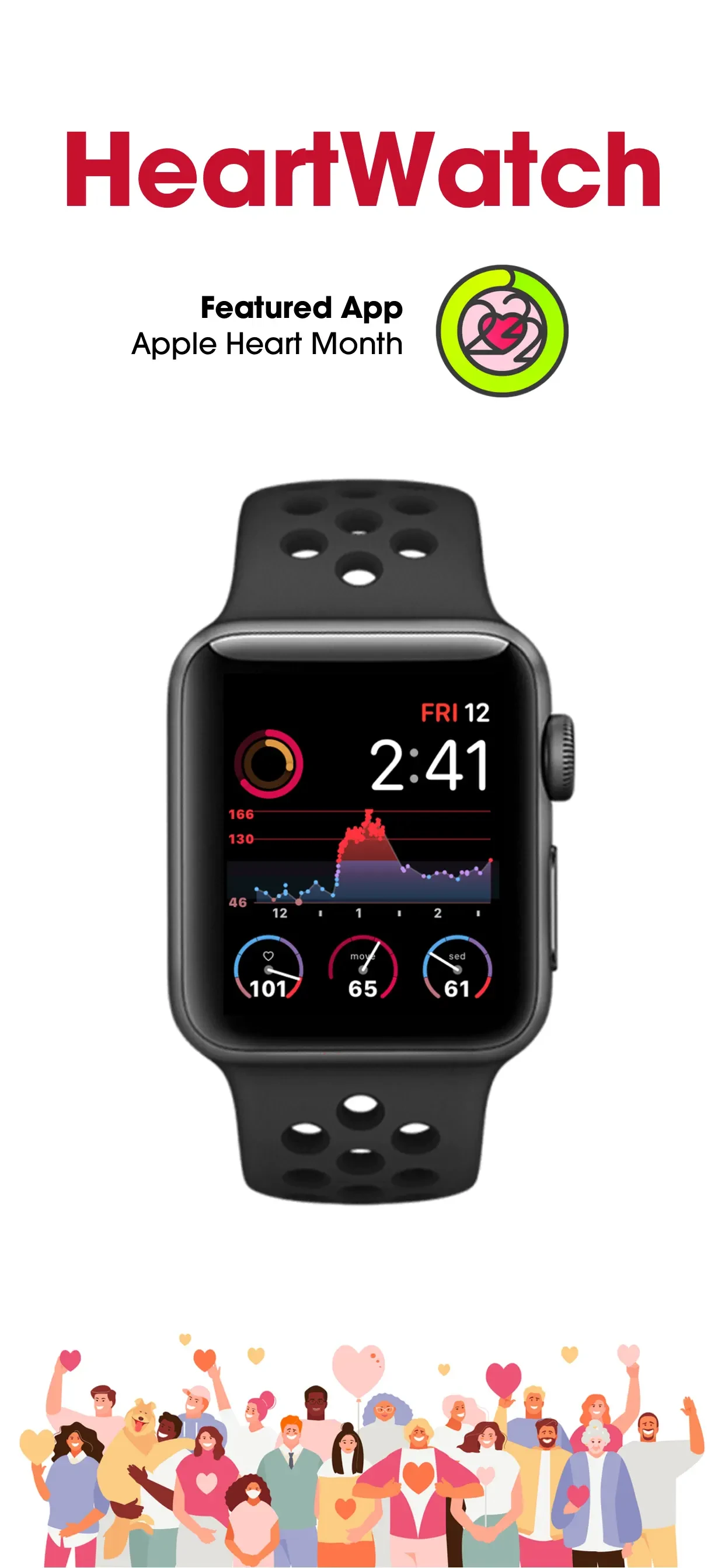 HeartWatch: Heart Rate Monitor app store screenshot 1 — Health & Fitness (iOS)