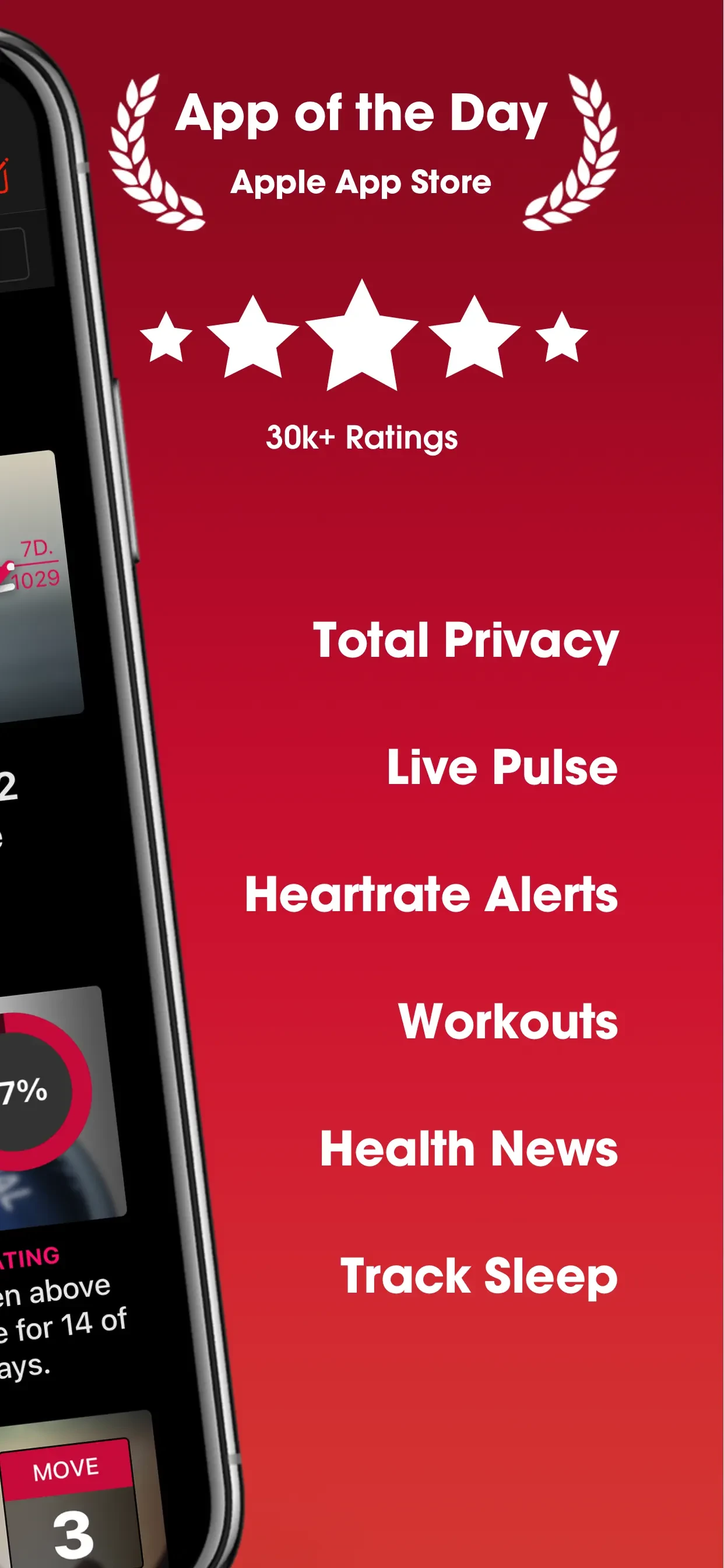 HeartWatch: Heart Rate Monitor app store screenshot 3 — Health & Fitness (iOS)