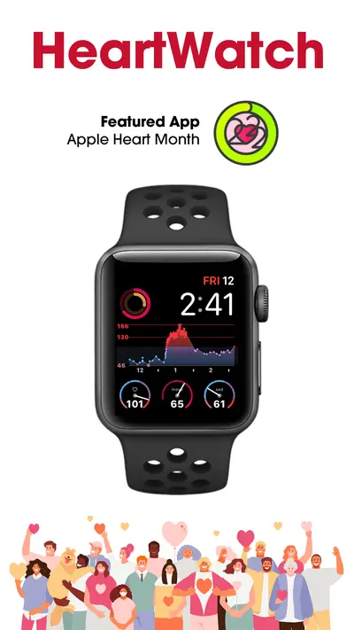 HeartWatch: Heart Rate Monitor app store screenshot 1 — Health & Fitness (iOS)