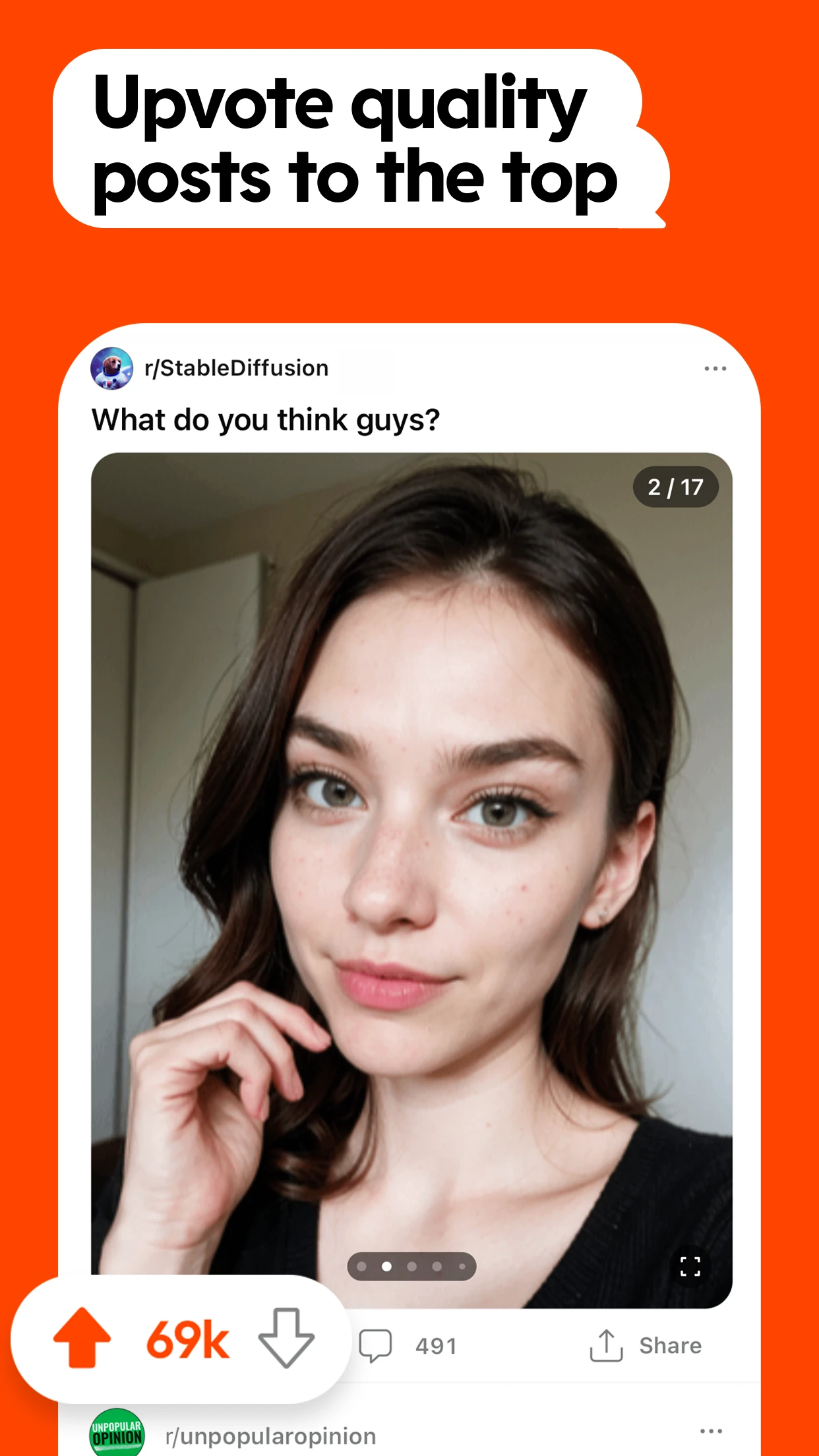 Reddit app store screenshot 4 — News (iOS)