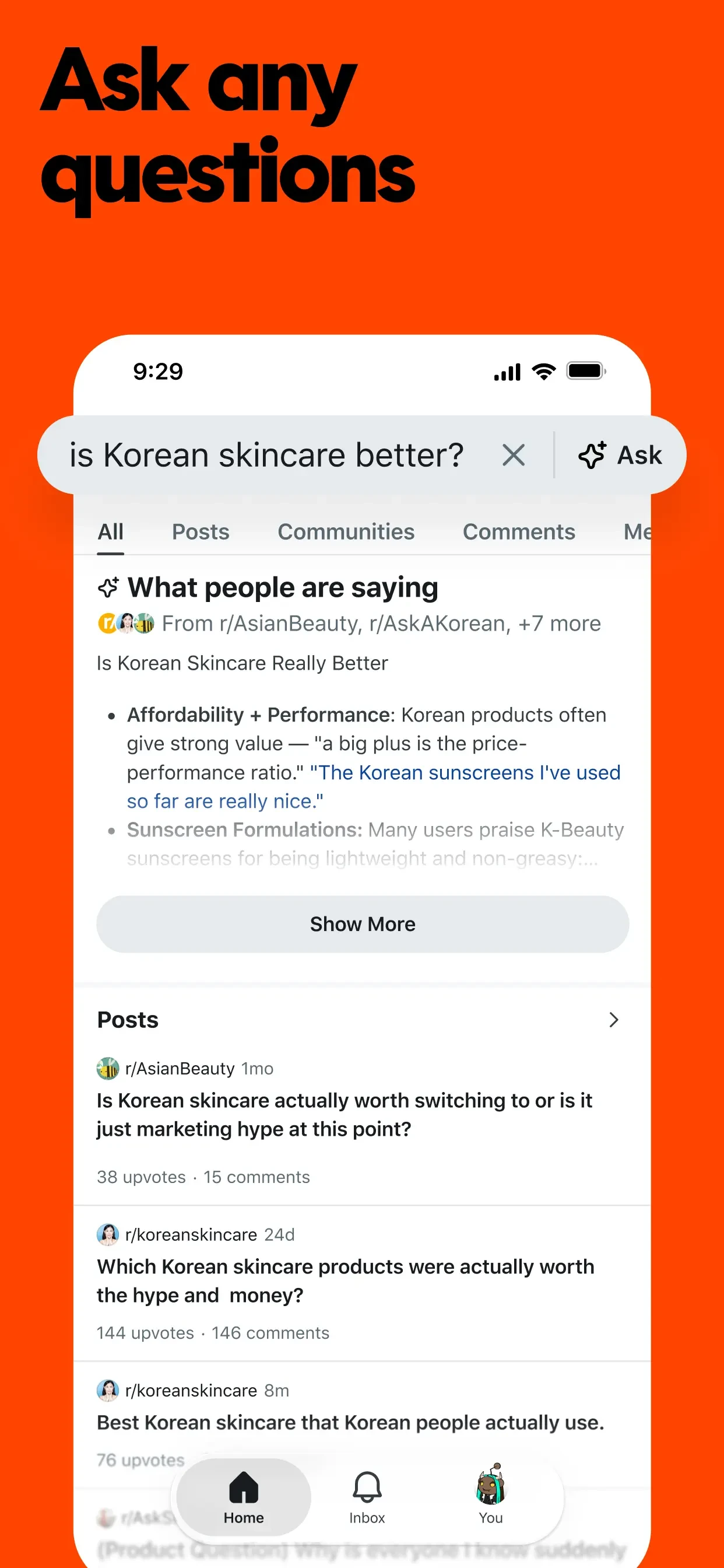 Reddit app store screenshot 1 — News (iOS)