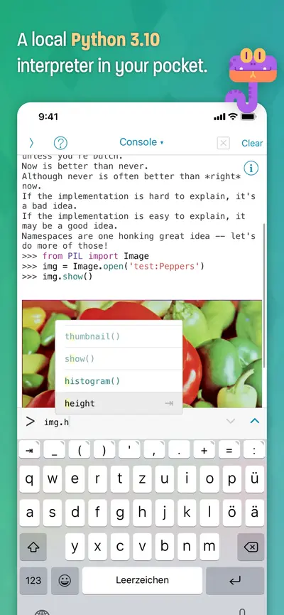 Pythonista 3 app store screenshot 1 — Productivity (iOS)