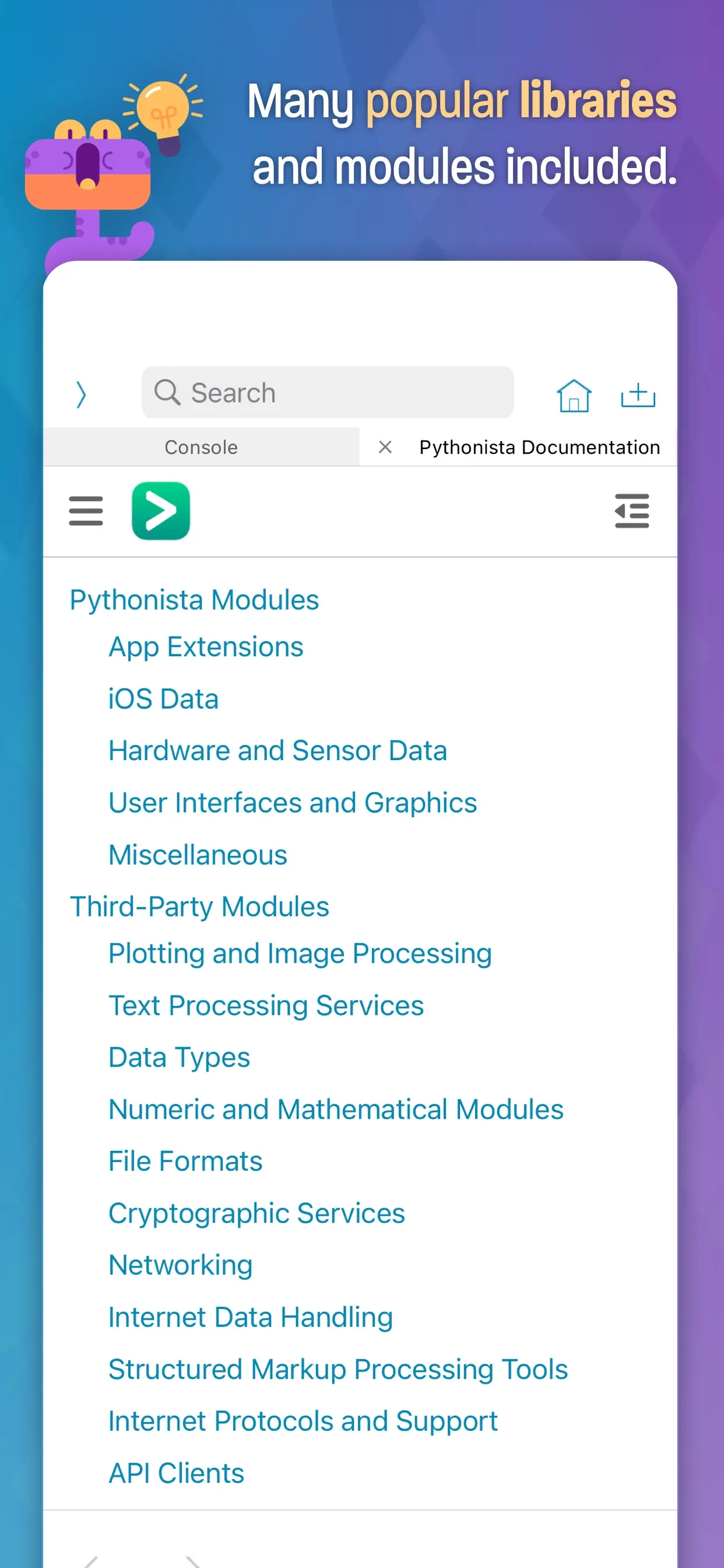 Pythonista 3 app store screenshot 2 — Productivity (iOS)