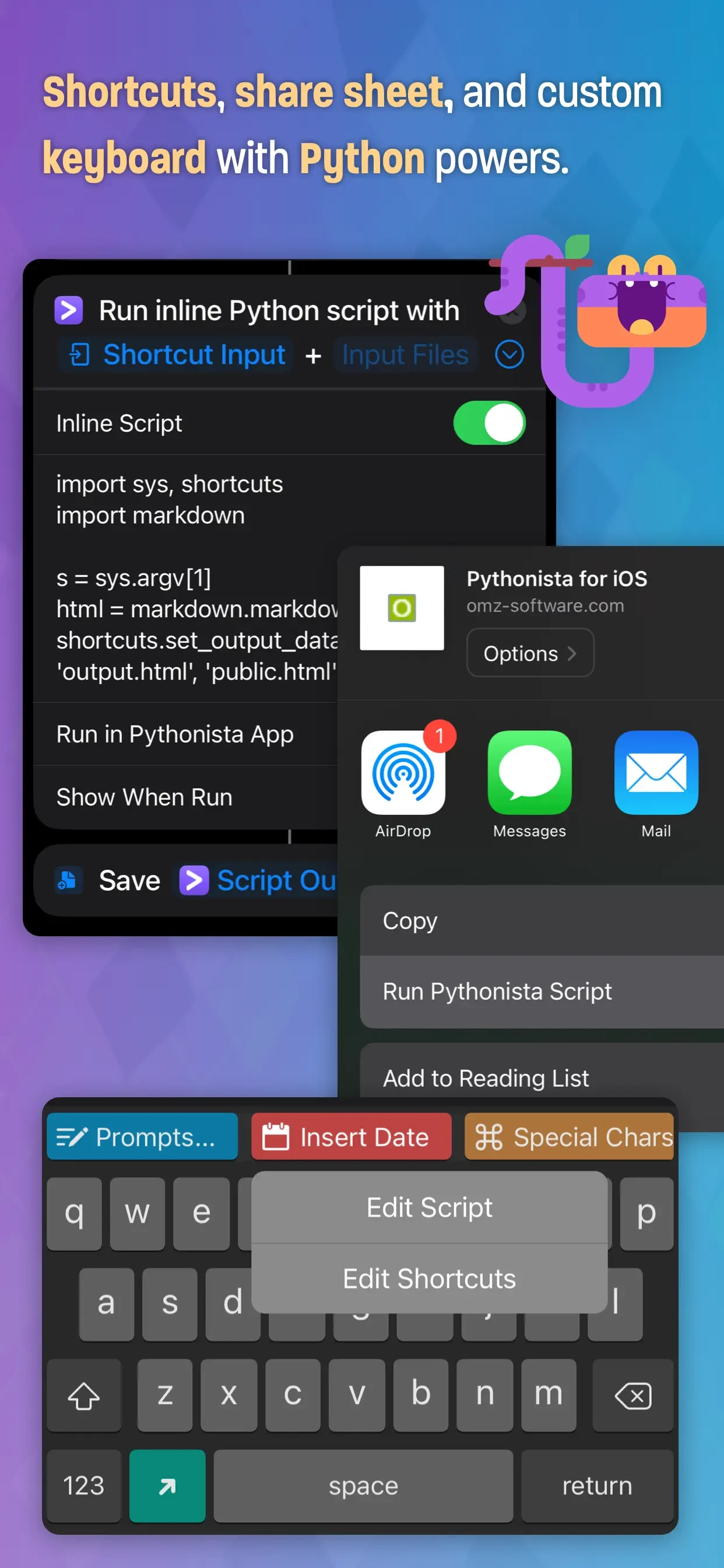 Pythonista 3 app store screenshot 4 — Productivity (iOS)