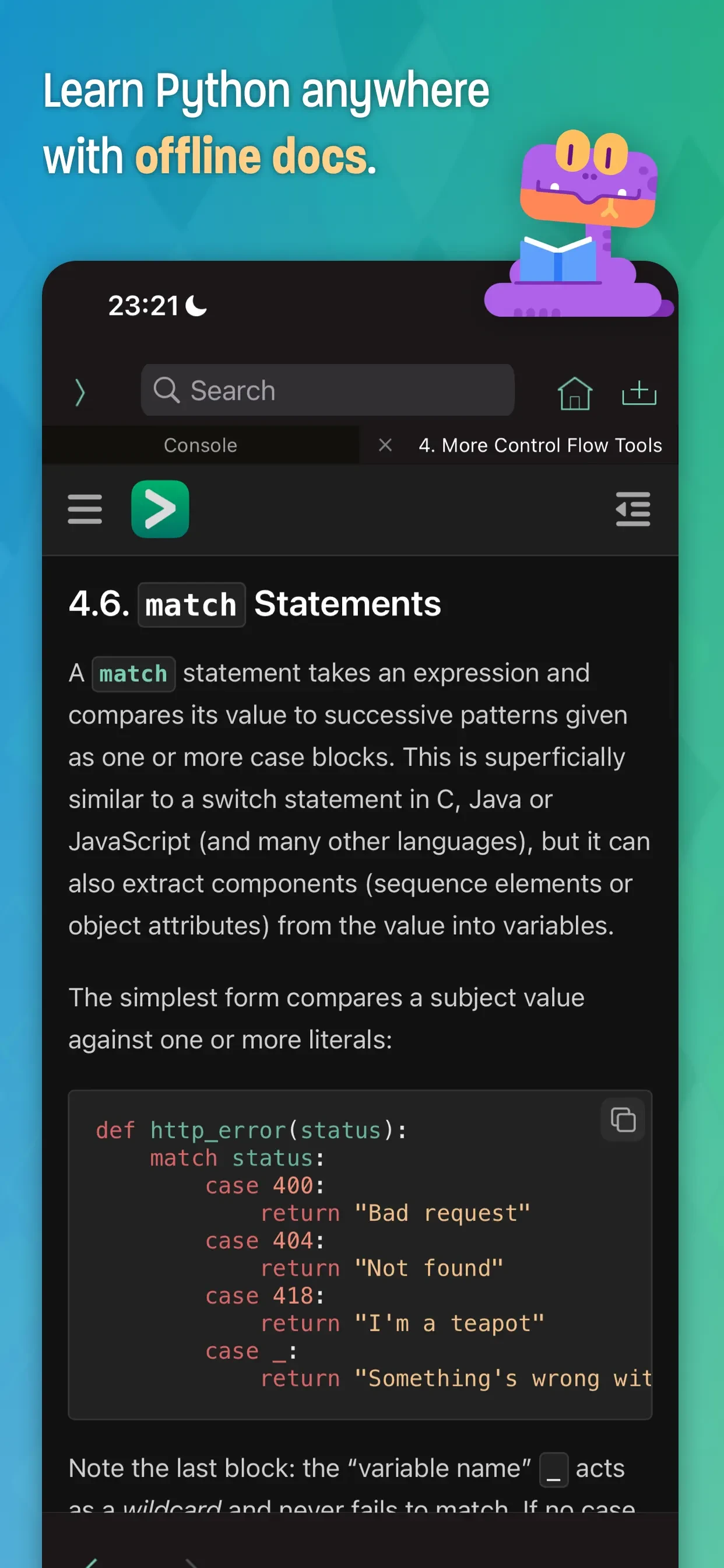 Pythonista 3 app store screenshot 5 — Productivity (iOS)
