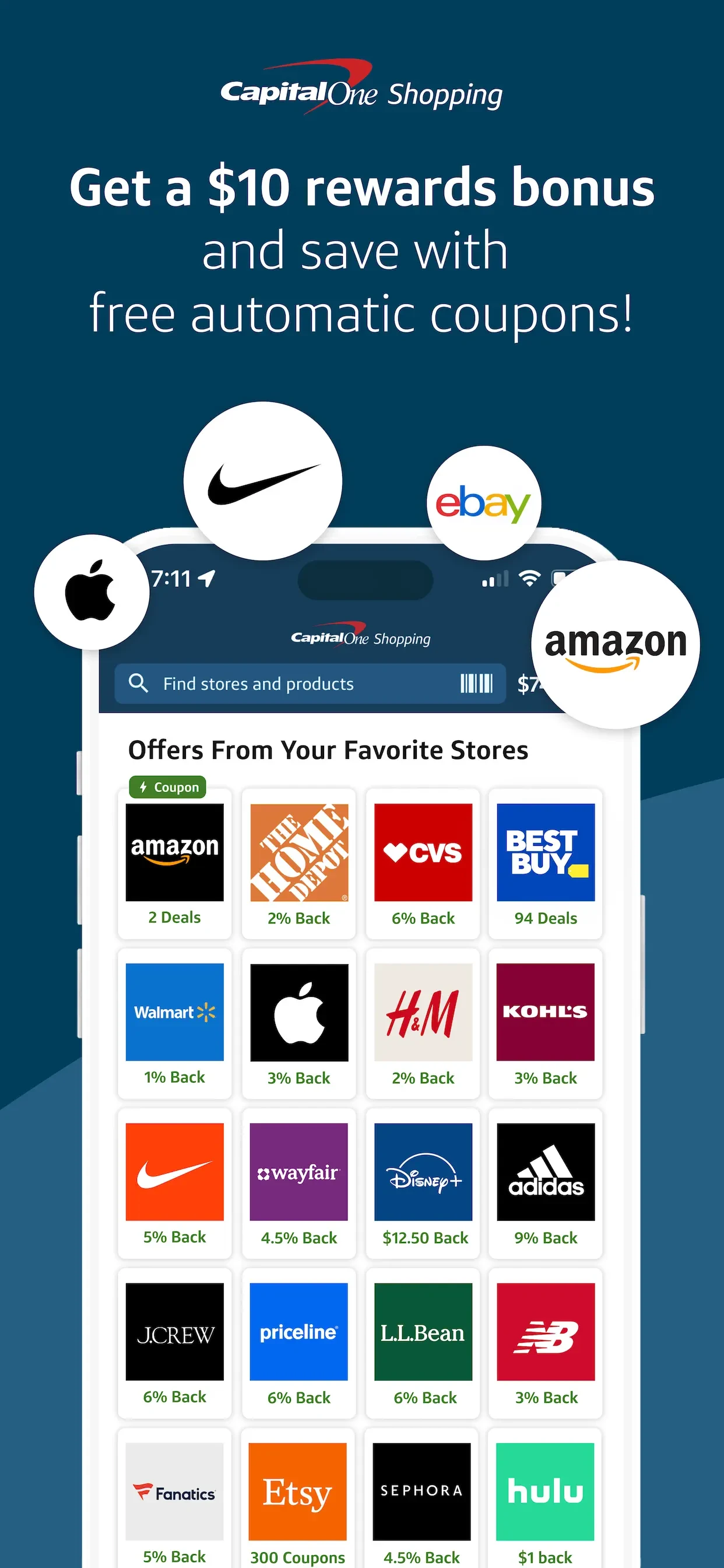 Capital One Shopping: Save Now app store screenshot 1 — Shopping (iOS)
