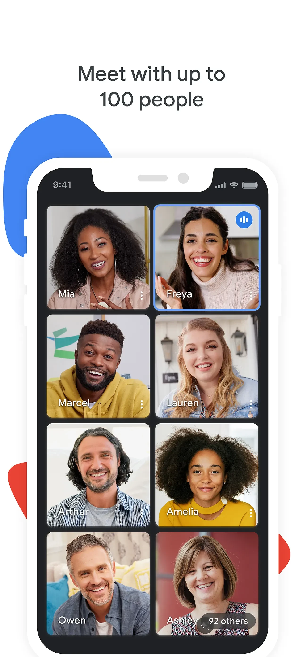Google Meet app store screenshot 5 — Social Networking (iOS)