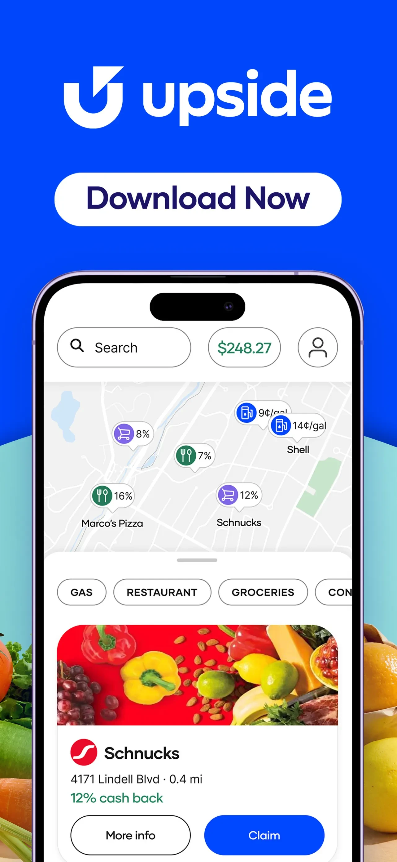 Upside: Gas & Food Cash Back app store screenshot 8 — Travel (iOS)