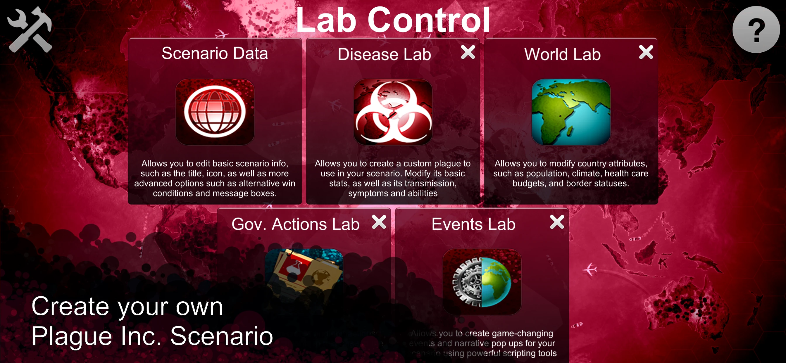 Plague Inc: Scenario Creator app store screenshot 2 — Utilities (iOS)
