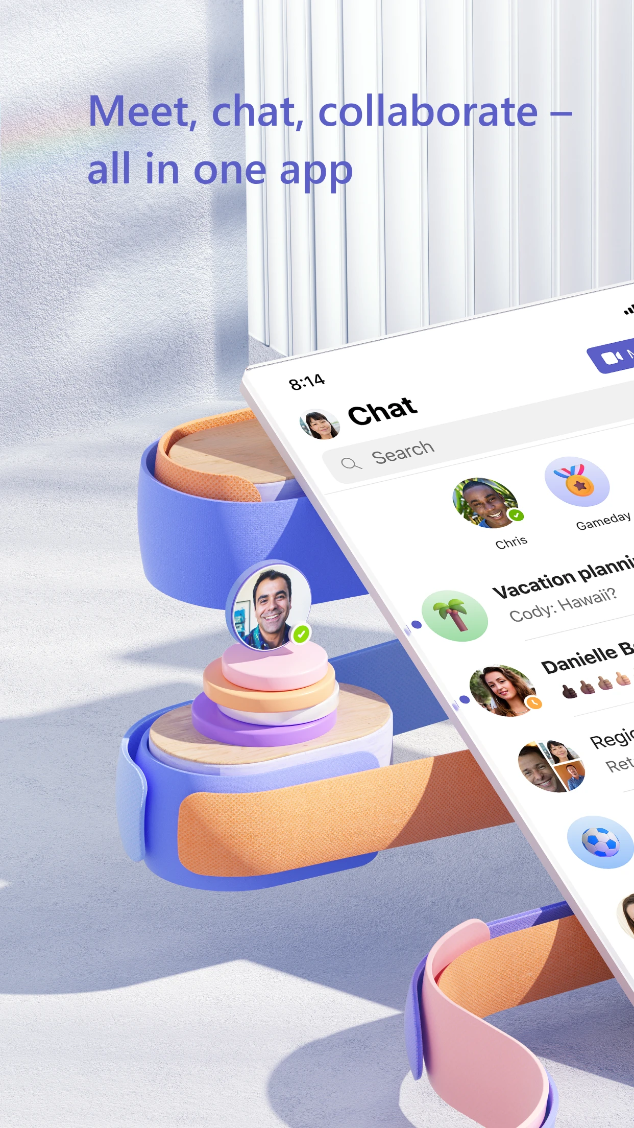 Microsoft Teams app store screenshot 1 — Business (iOS)