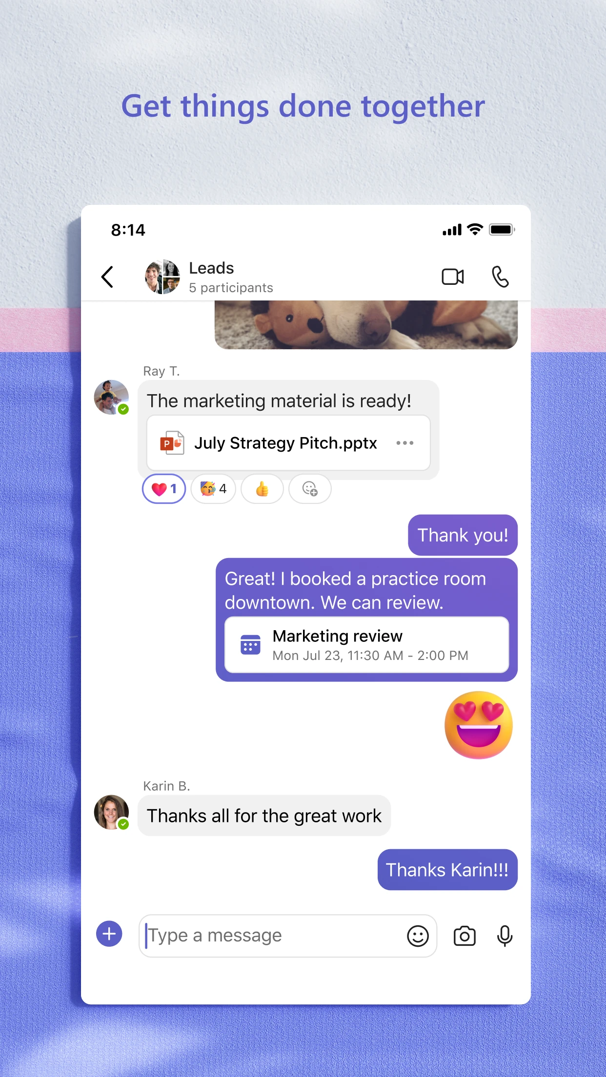 Microsoft Teams app store screenshot 7 — Business (iOS)