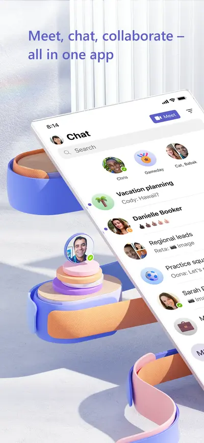 Microsoft Teams app store screenshot 1 — Business (iOS)