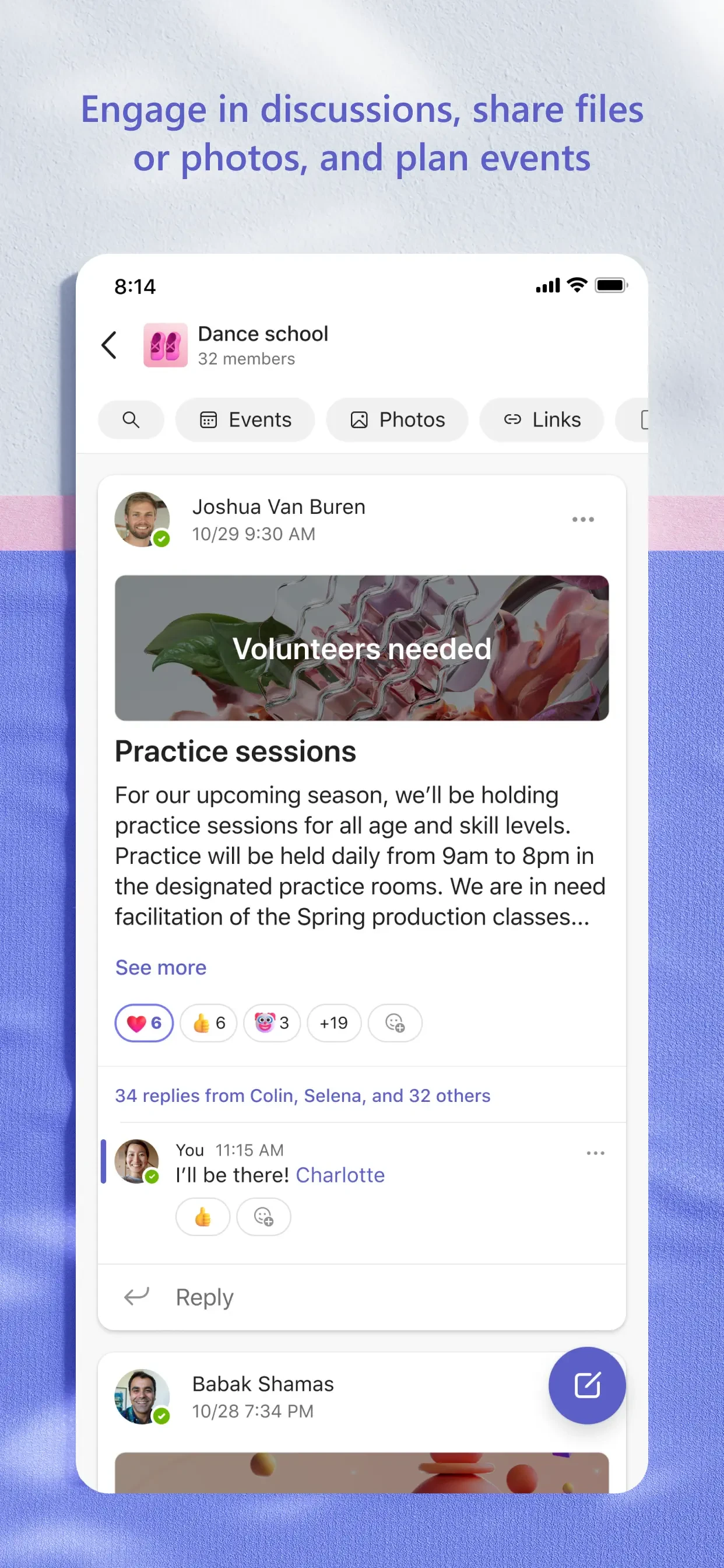 Microsoft Teams app store screenshot 6 — Business (iOS)