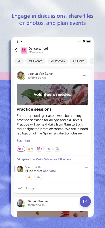 Microsoft Teams app store screenshot 6 — Business (iOS)