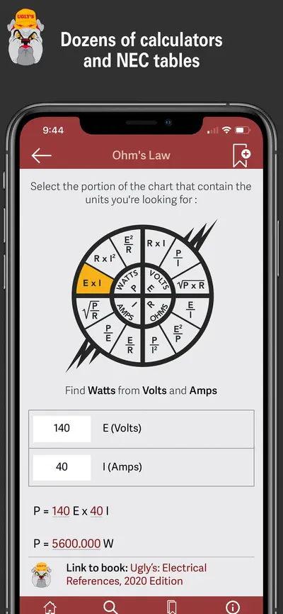 Ugly's Electrical References app store screenshot 1 — Productivity (iOS)