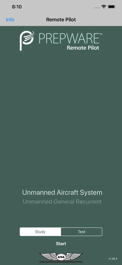 Prepware Remote Pilot app store screenshot 1 — Education (iOS)