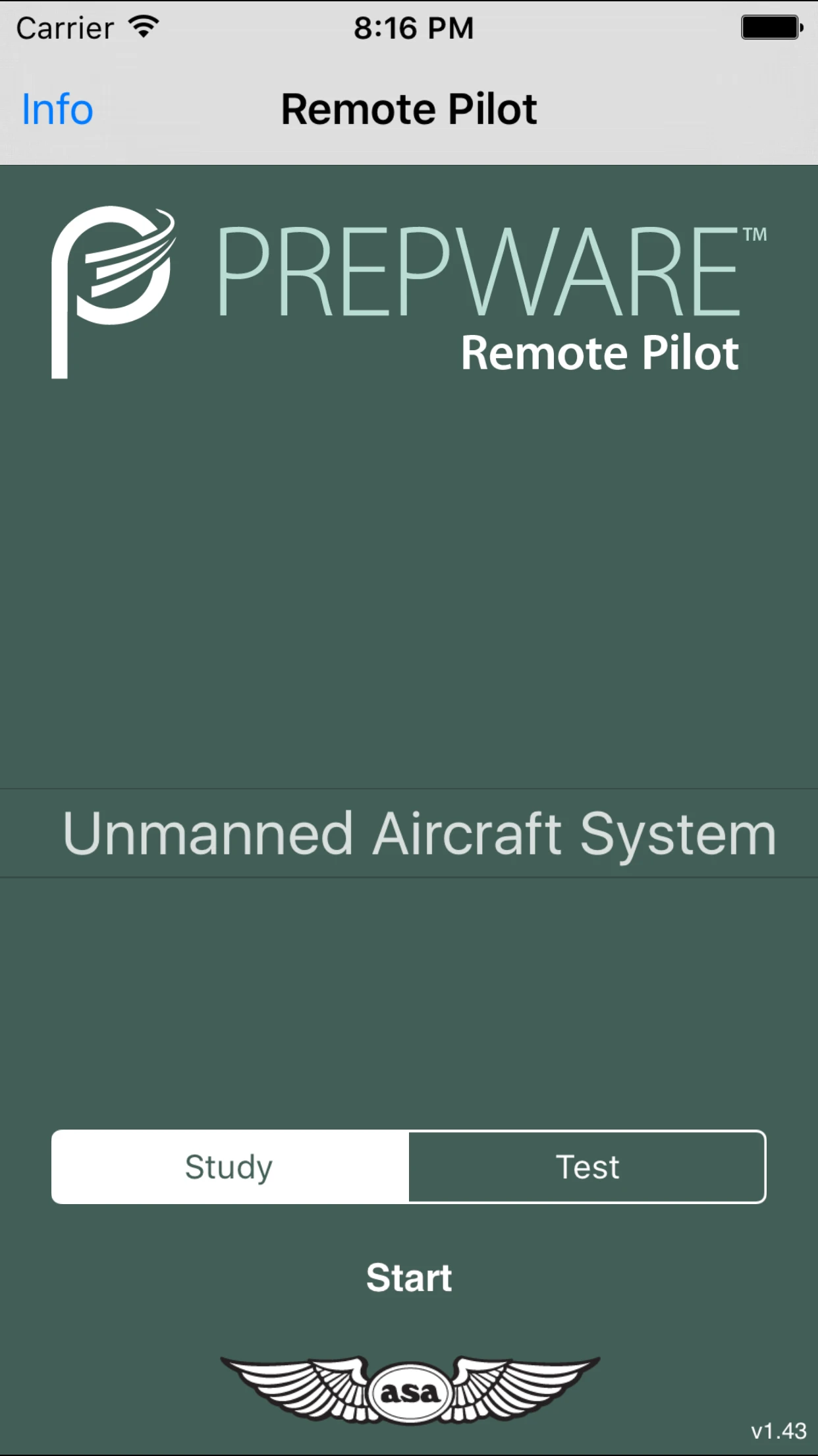 Prepware Remote Pilot app store screenshot 1 — Education (iOS)
