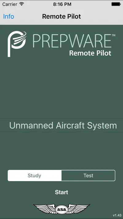 Prepware Remote Pilot app store screenshot 1 — Education (iOS)