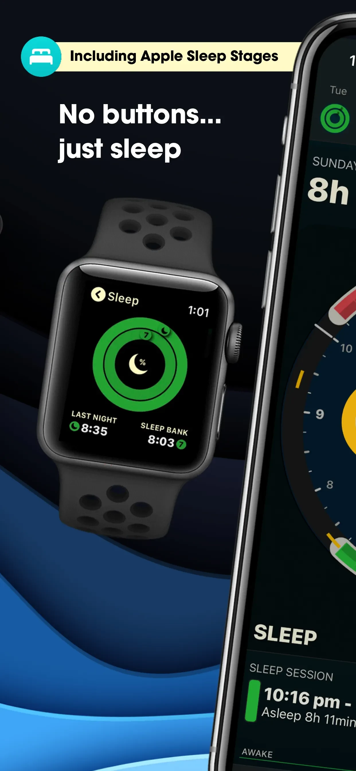 AutoSleep: Watch Sleep Tracker app store screenshot 2 — Health & Fitness (iOS)