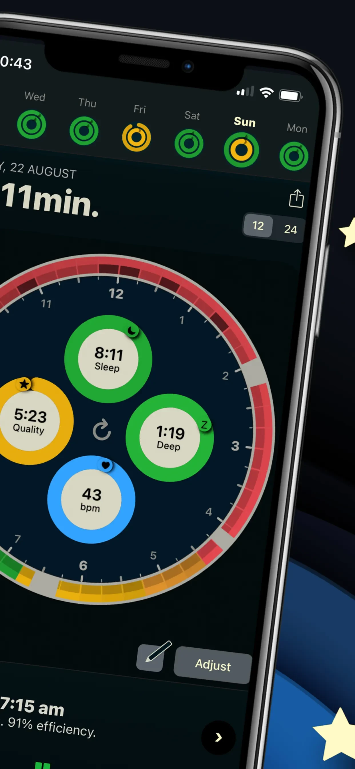 AutoSleep: Watch Sleep Tracker app store screenshot 3 — Health & Fitness (iOS)