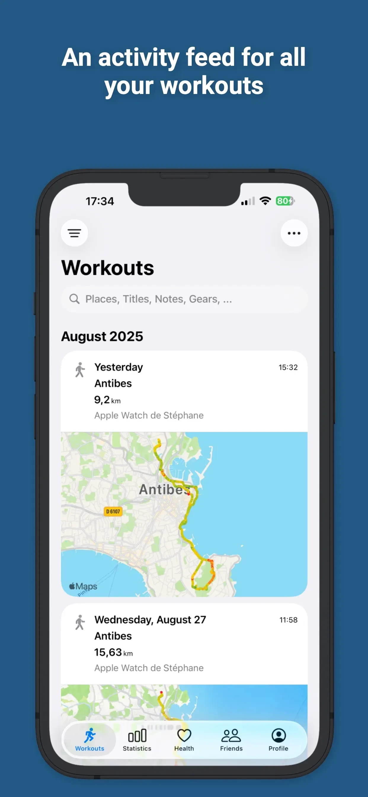 HealthFit app store screenshot 1 — Health & Fitness (iOS)