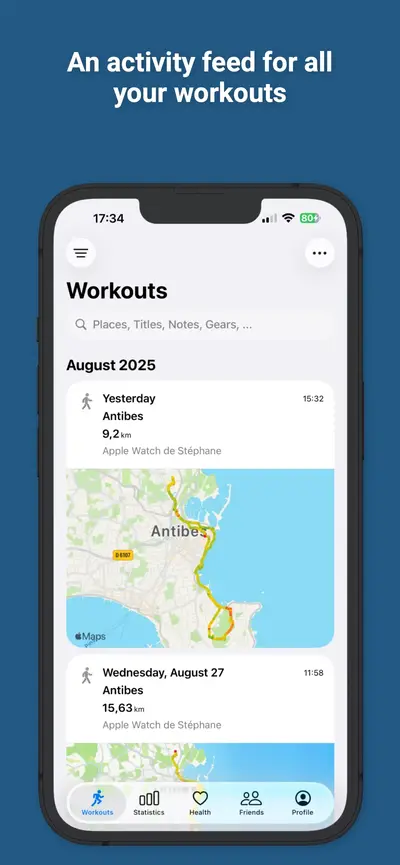 HealthFit app store screenshot 1 — Health & Fitness (iOS)