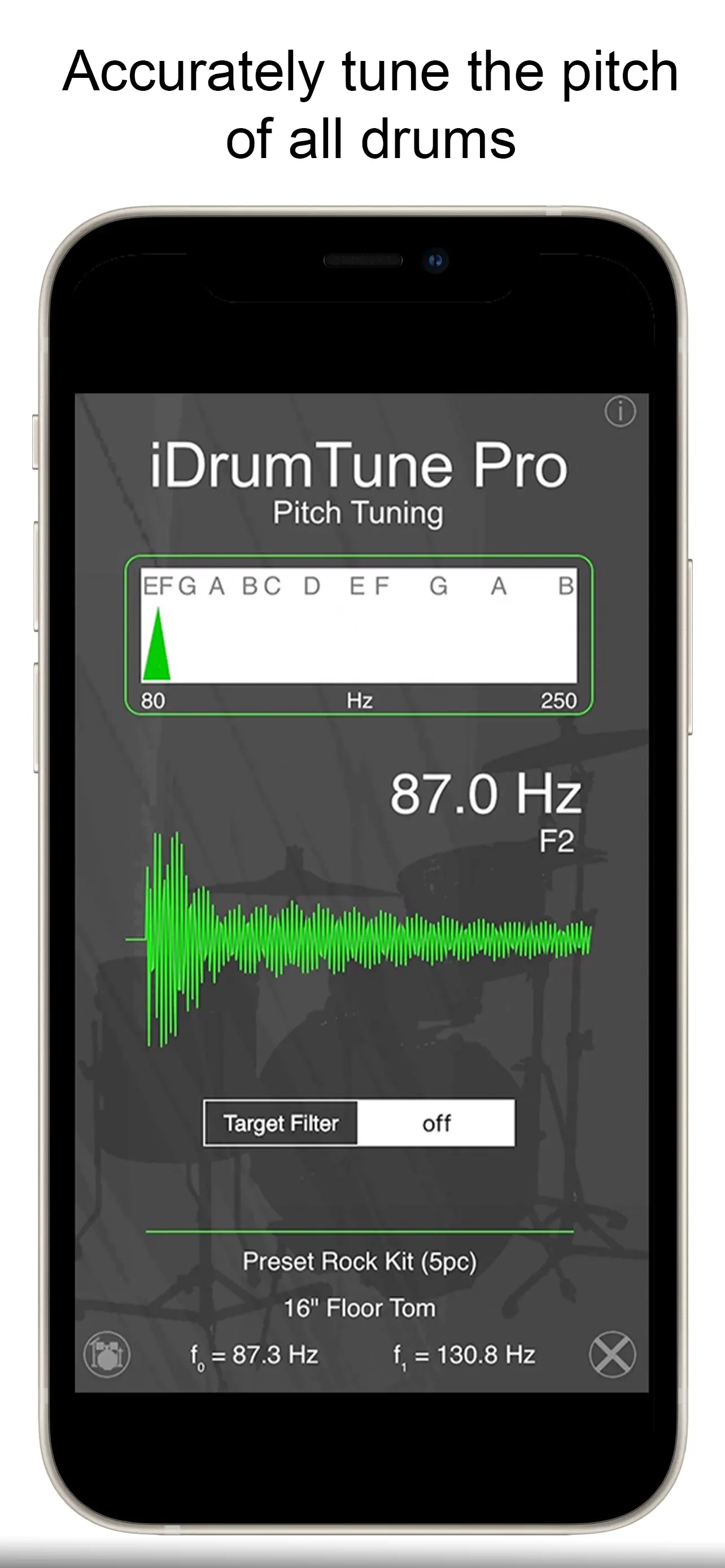 Drum Tuner - iDrumTune Pro app store screenshot 1 — Unknown (iOS)