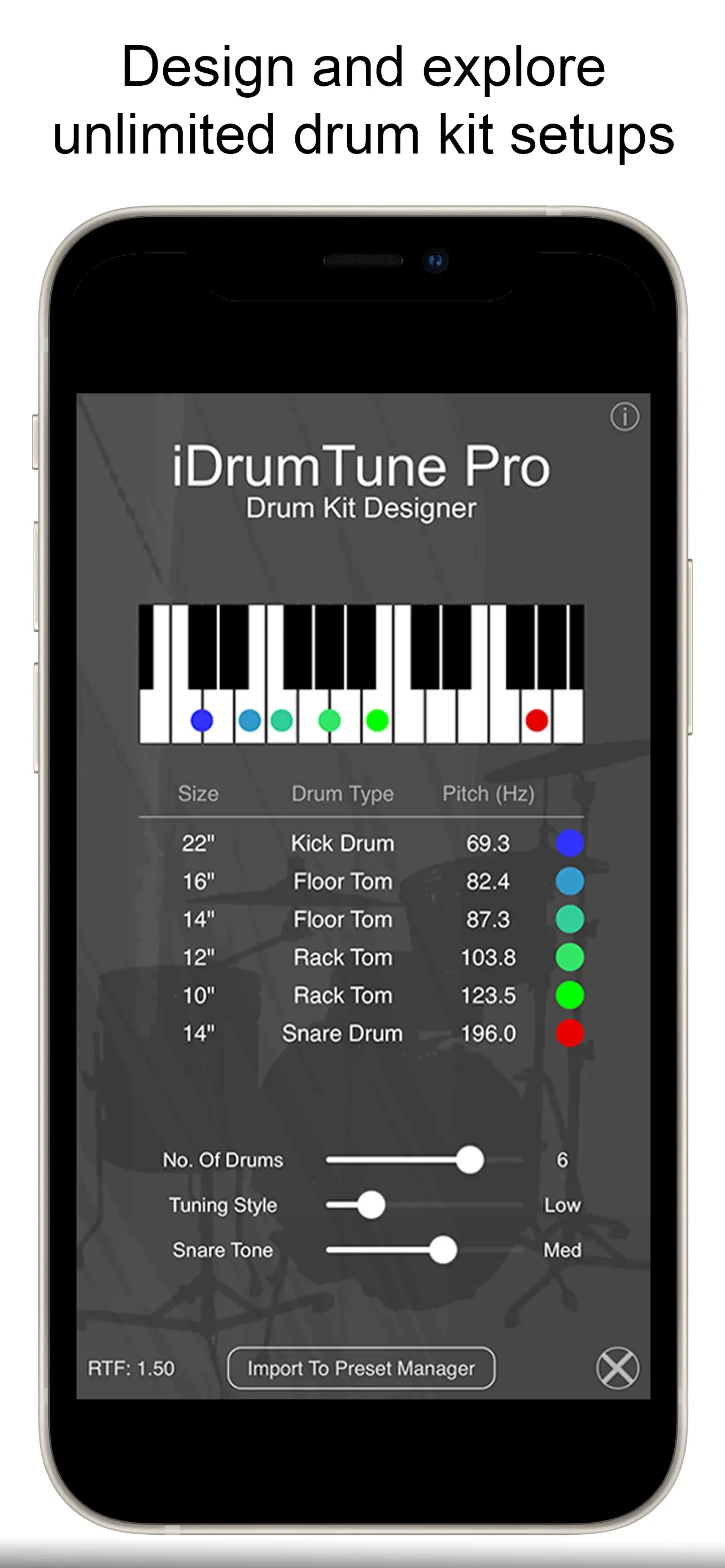 Drum Tuner - iDrumTune Pro app store screenshot 4 — Unknown (iOS)